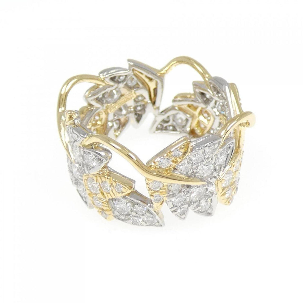 4 Leaves Ring Platinum and 18K Yellow Gold with Diamond