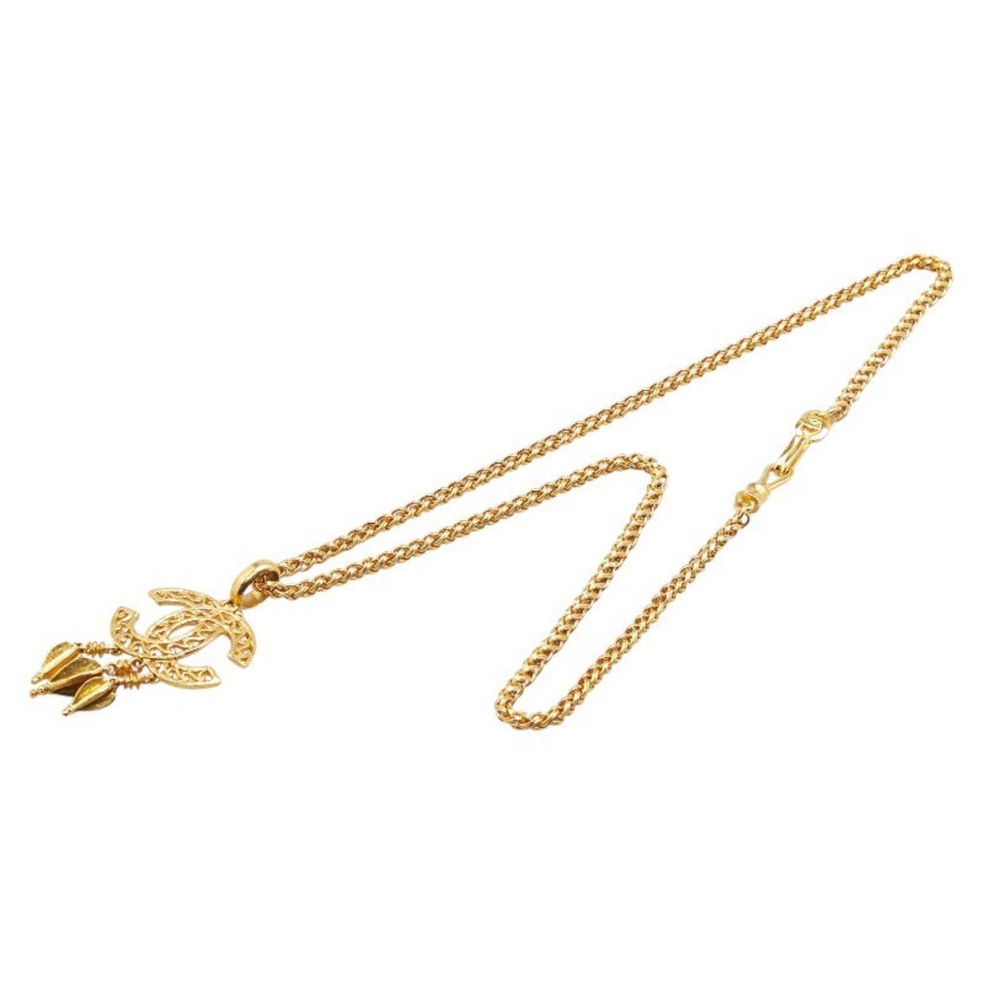CC Logo Pendant Necklace Metal
