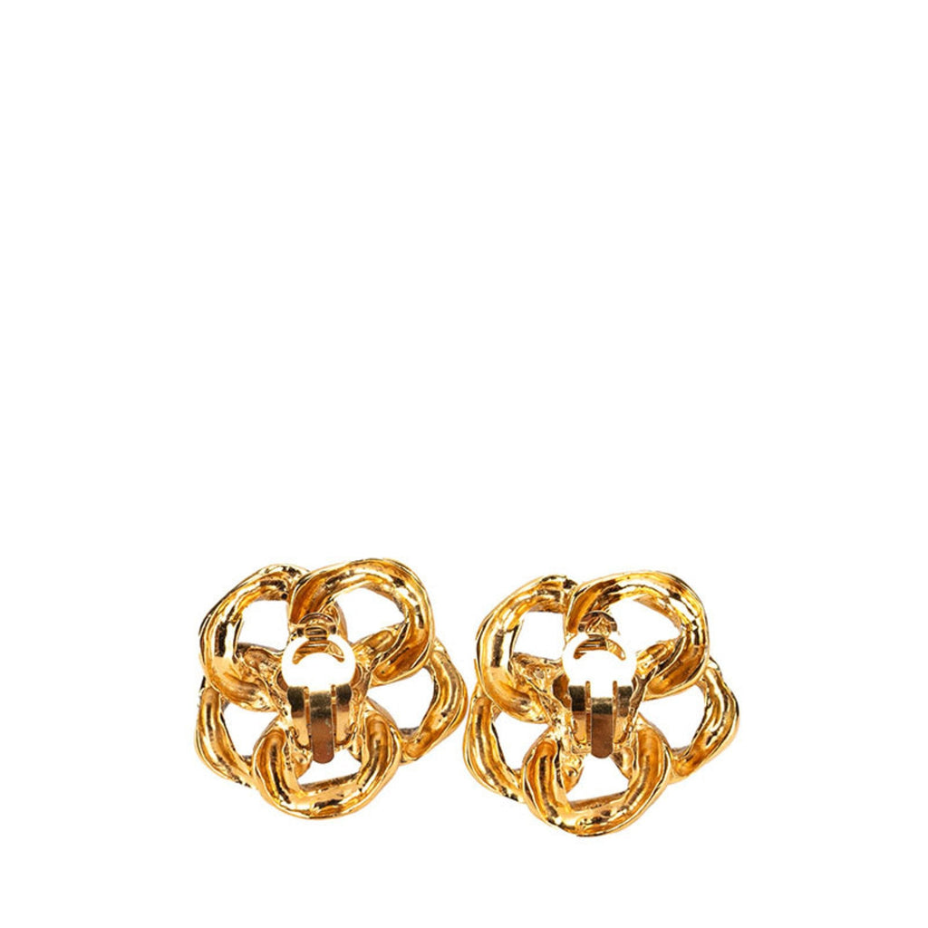 CC Logo Clip-On Earrings Metal Gold-Tone Metal