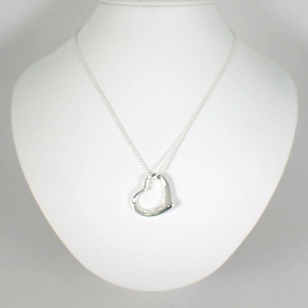 Heart Pendant Necklace Sterling Silver