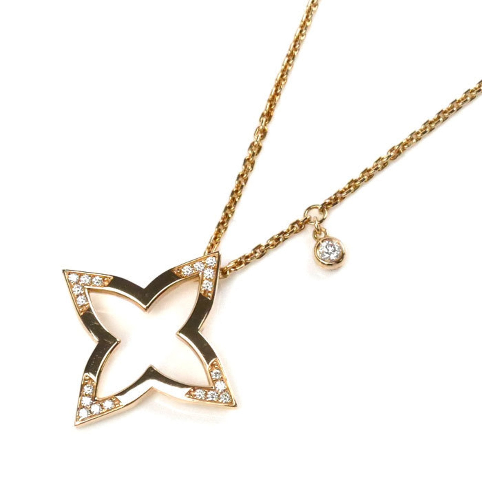 Ombre Blossom Pendant Necklace 18K Rose Gold with Diamond