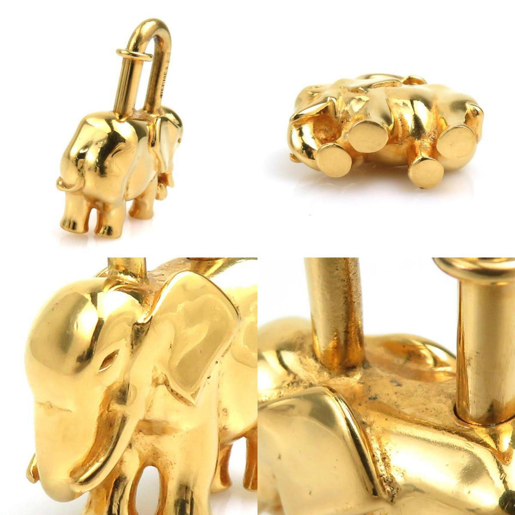 Cadena Elephant Charm Metal Gold Handbag Charm