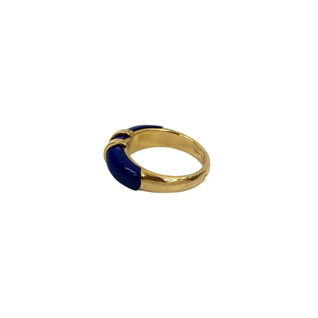 Band Ring 18K Yellow Gold with Lapis Lazuli