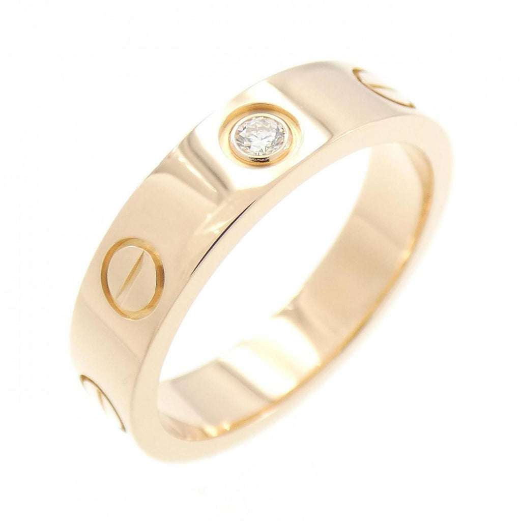 Love Ring Pink Mini with Diamond