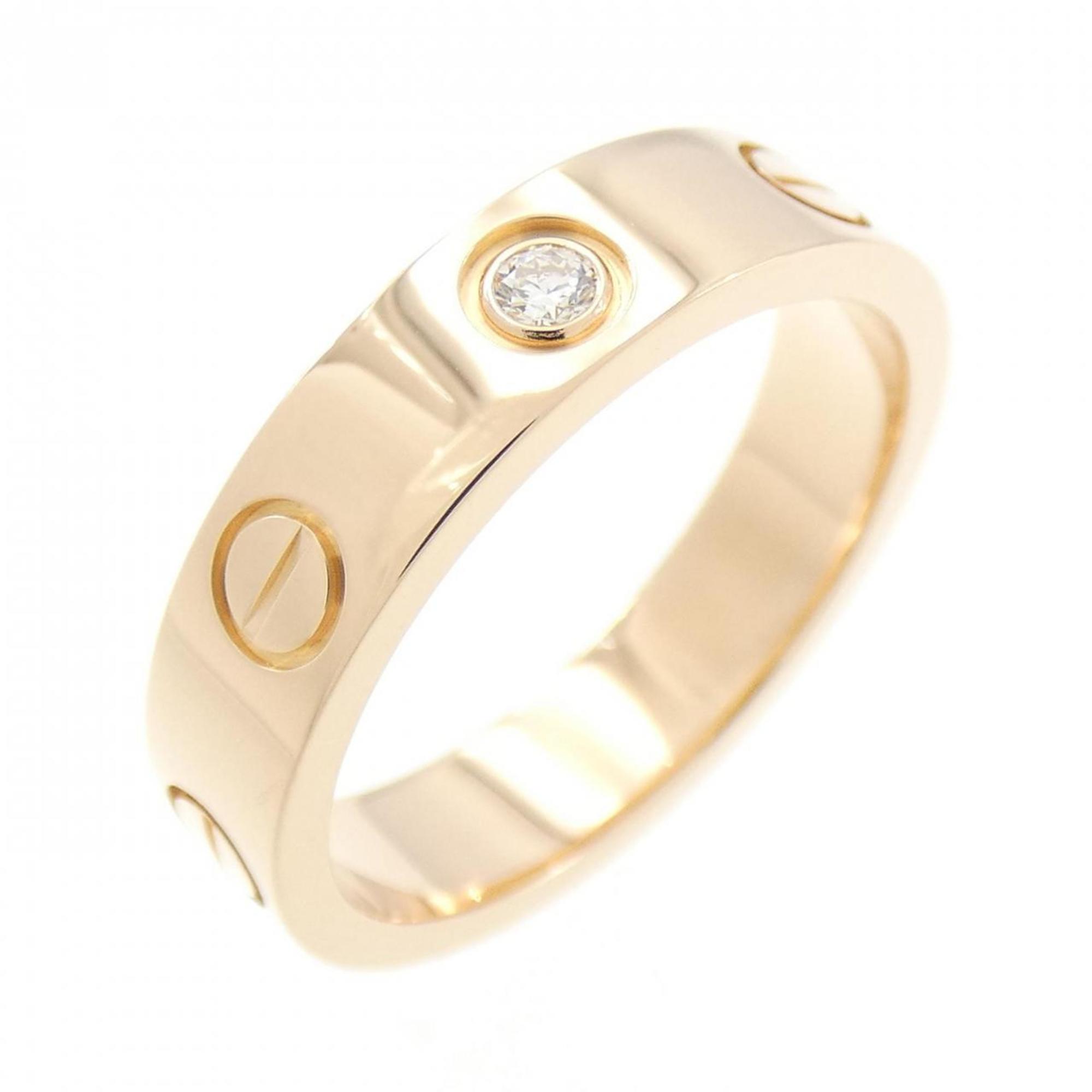 Love Ring Pink Mini with Diamond
