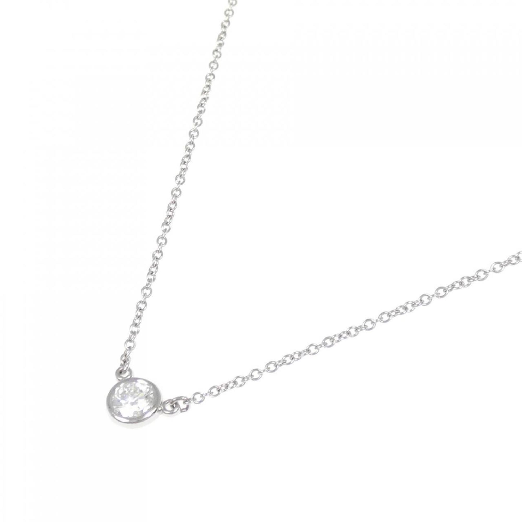 Elsa Peretti Diamonds By The Yard Pendant Necklace Platinum and Diamond 0.20-0.29CT