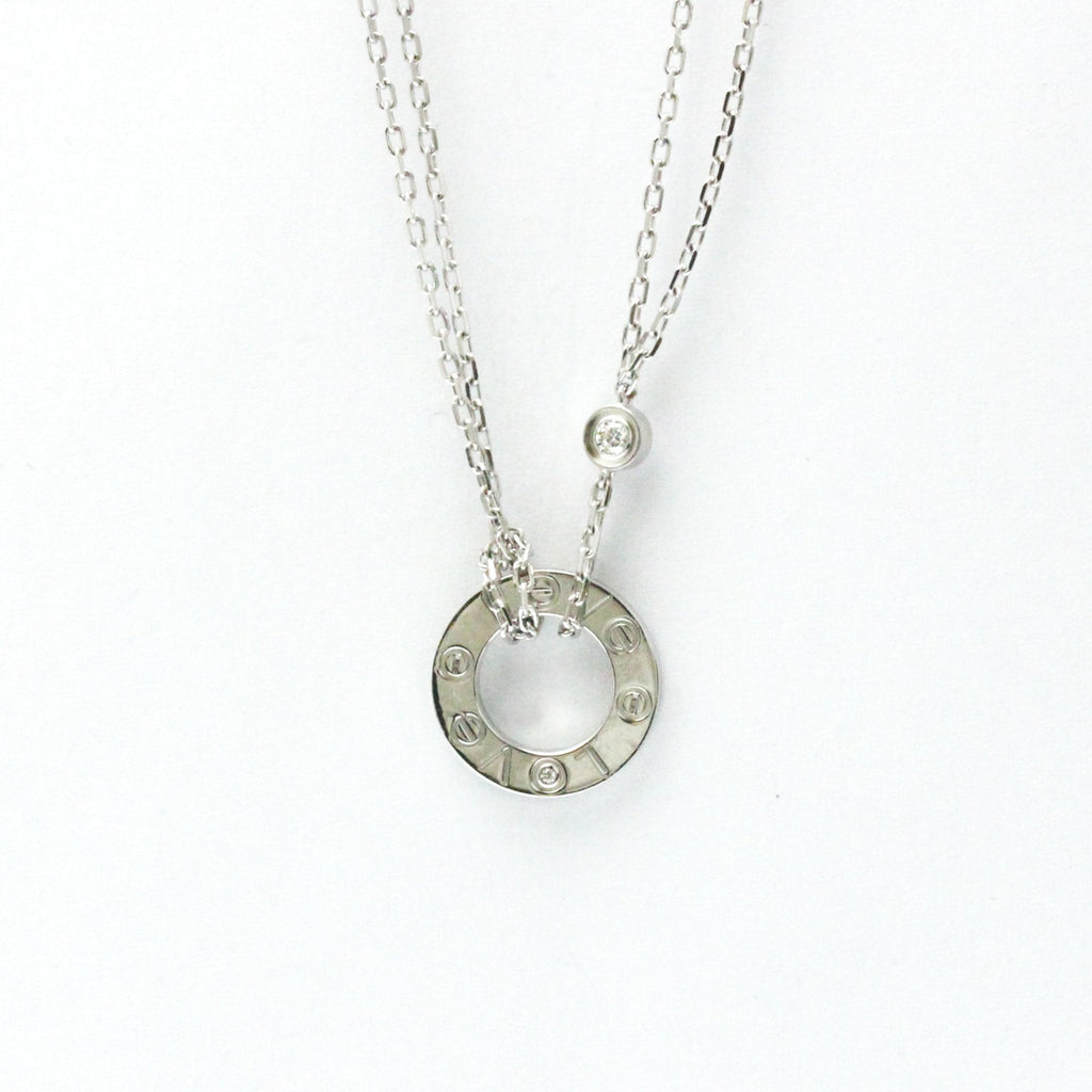 Pendant Necklace 18K White Gold with Diamond