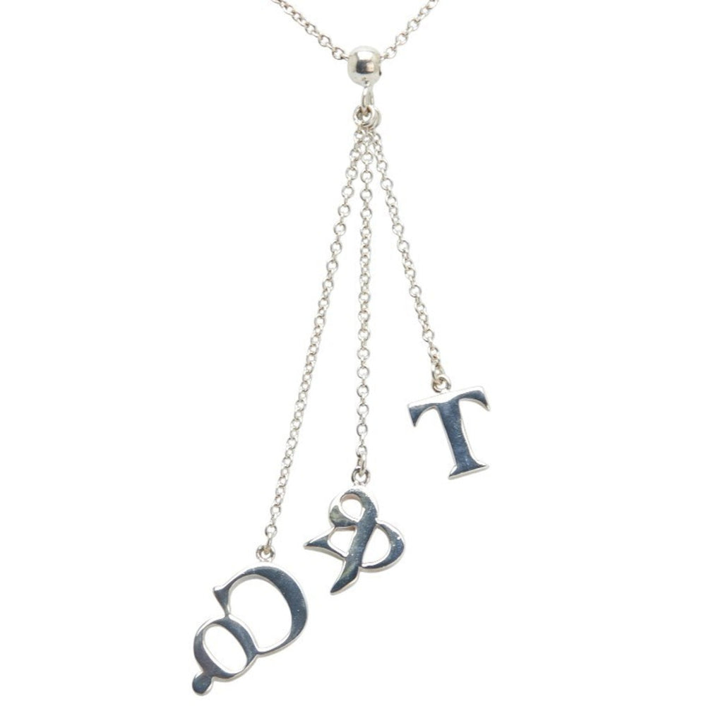 T Pendant Necklace Sterling Silver