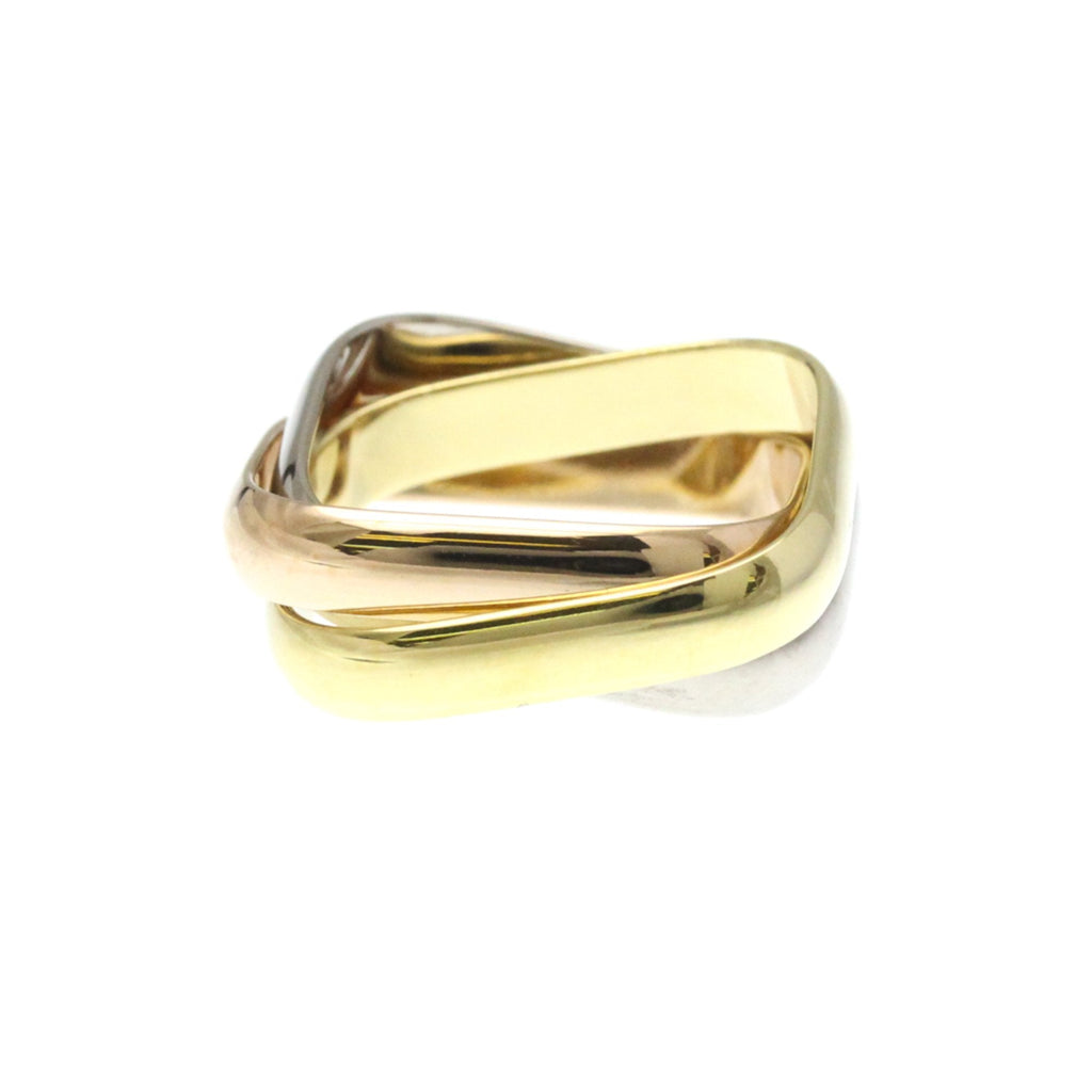 Vendome Louis Cartier Band Ring 18K Tricolor Gold
