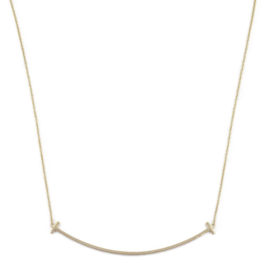 T Smile Pendant Necklace 18K Rose Gold