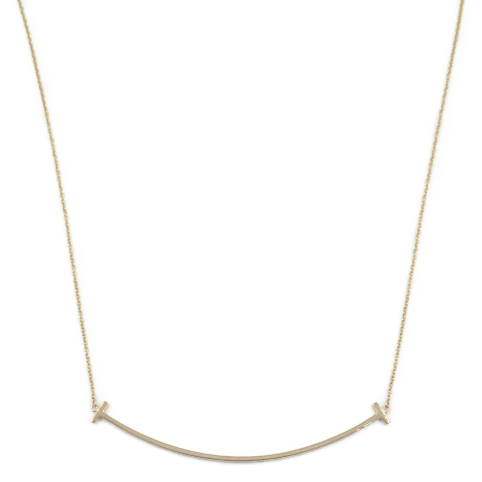 T Smile Pendant Necklace 18K Rose Gold