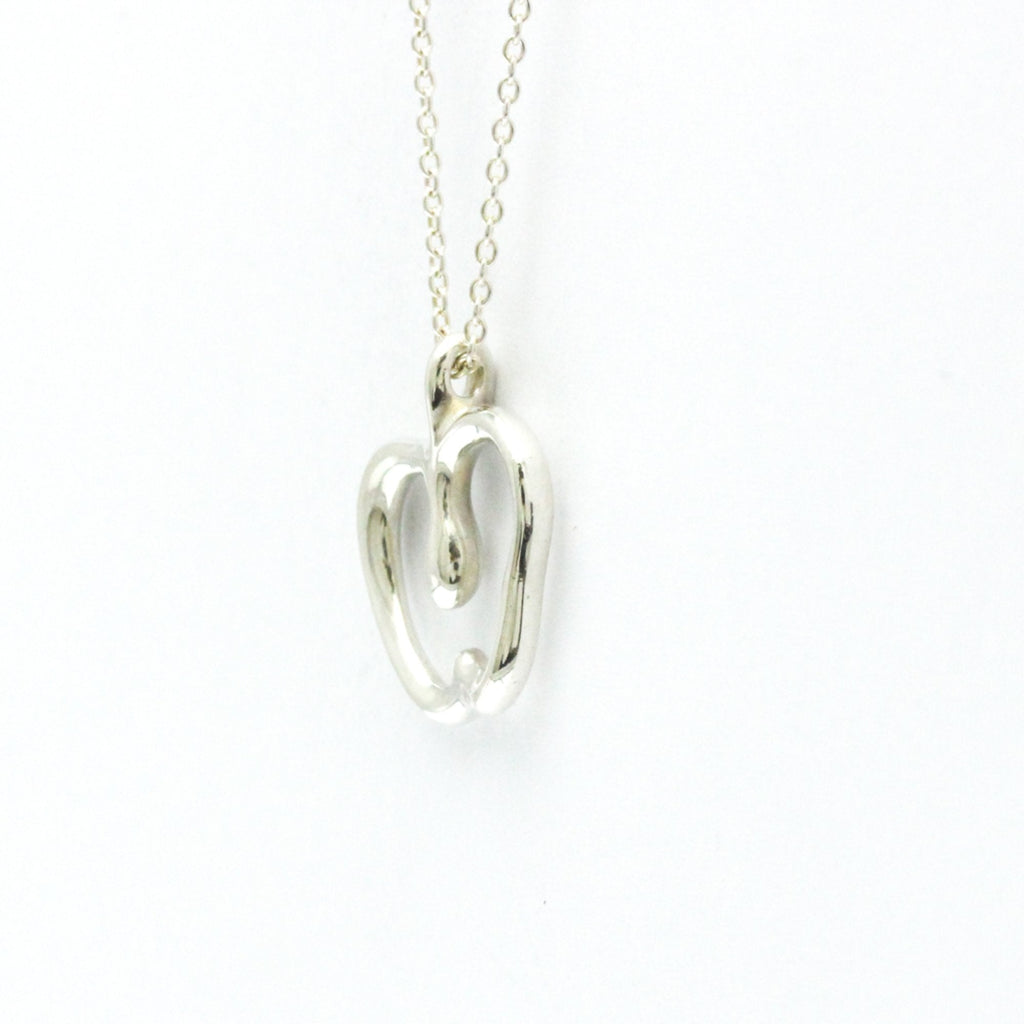Apple Pendant Necklace Sterling Silver