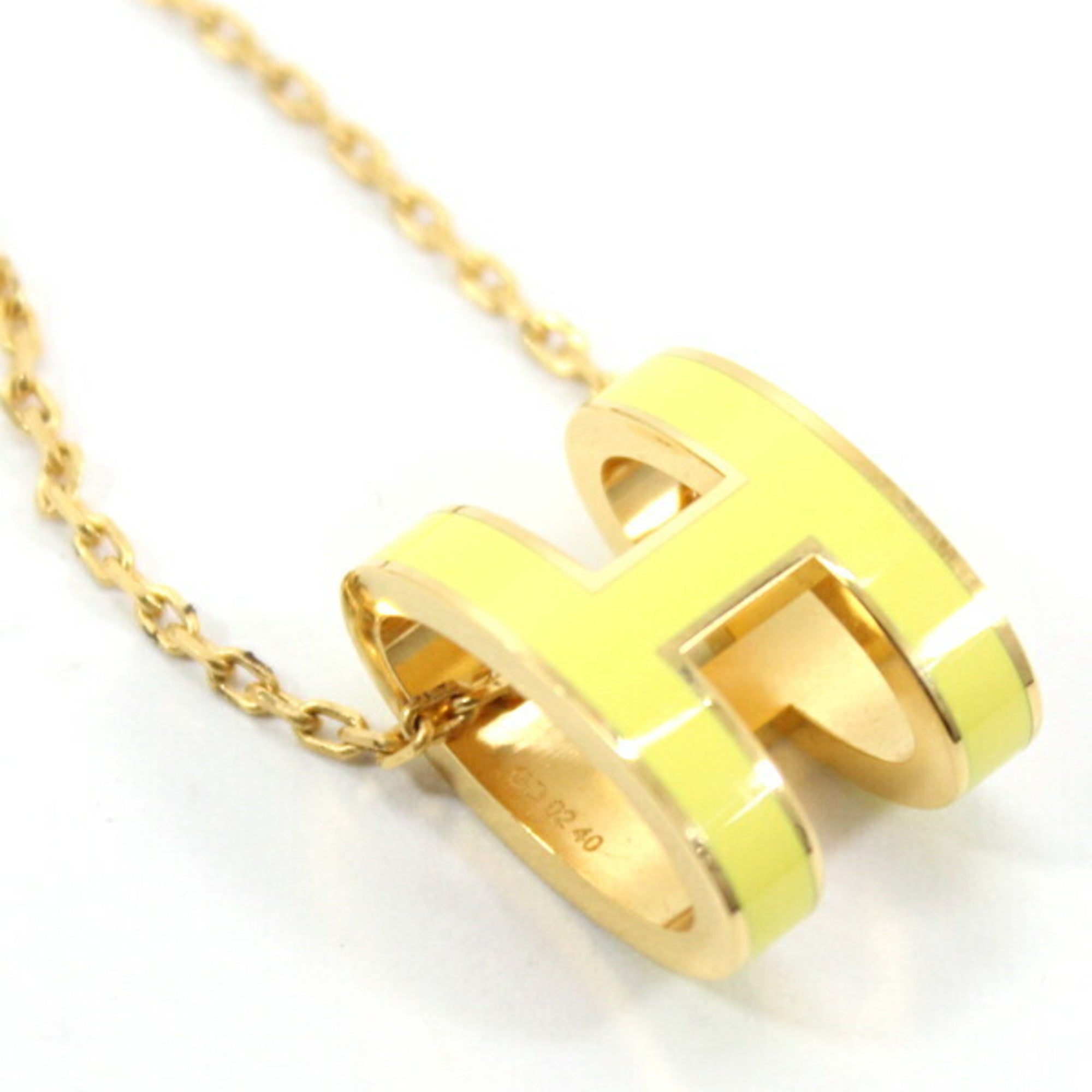 Pop H Pendant Necklace Gold-Tone Metal