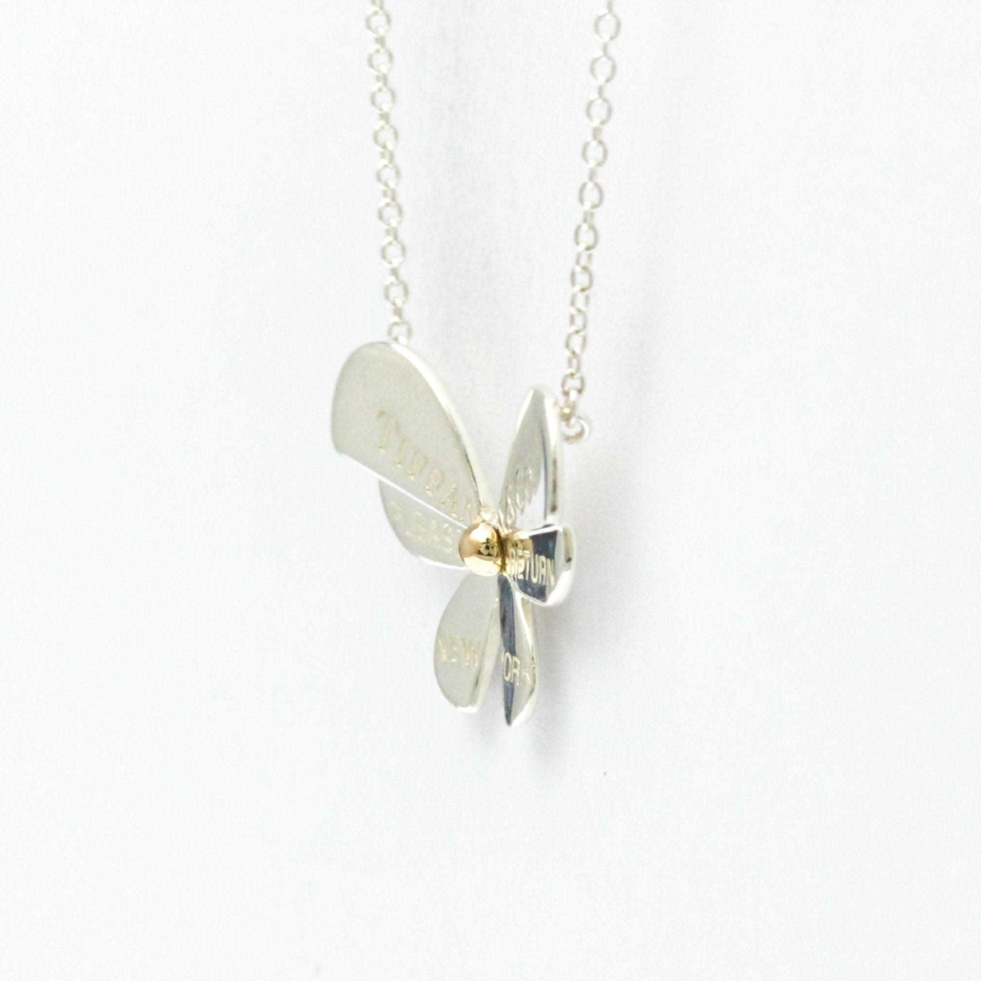 Butterfly Pendant Necklace Sterling Silver