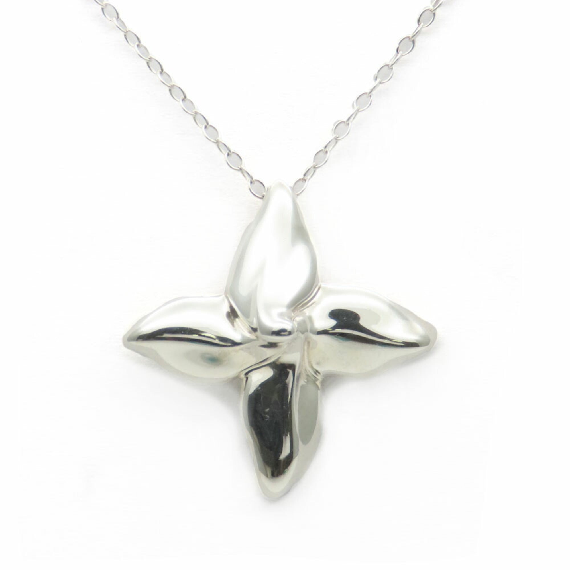 Poinsettia Pendant Necklace Sterling Silver