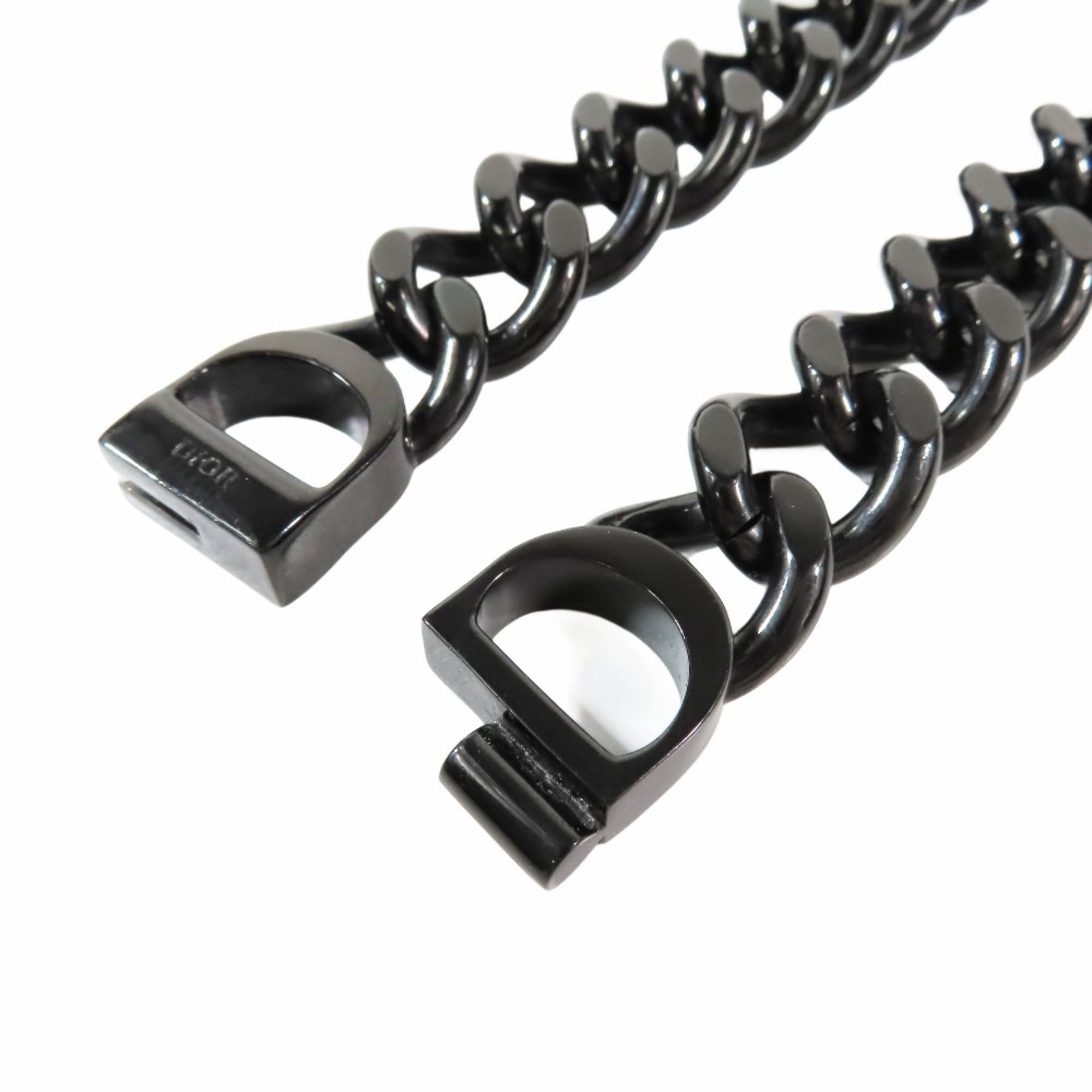 CD Icon Pendant Necklace Metal Black