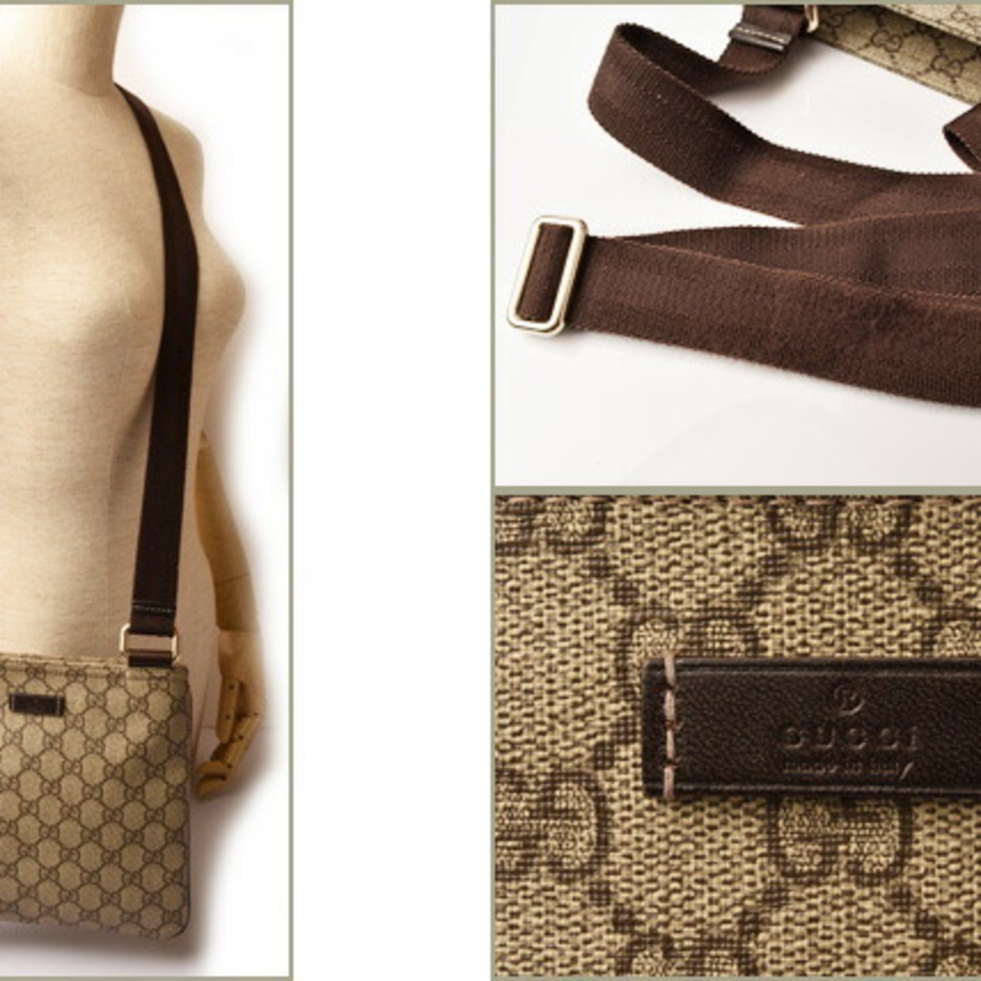 Front Zip Messenger GG Coated Canvas Medium