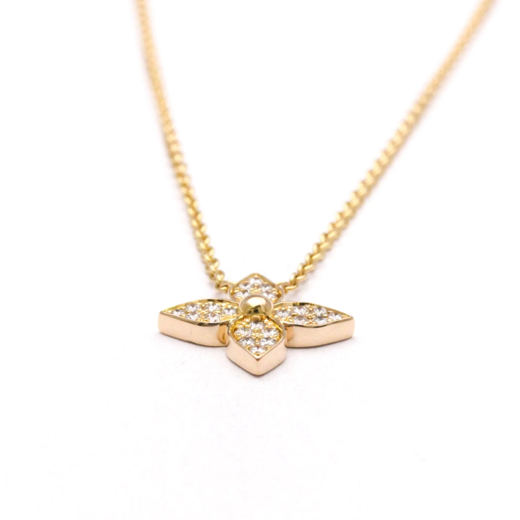 Pendant Necklace 18K Rose Gold With Diamond