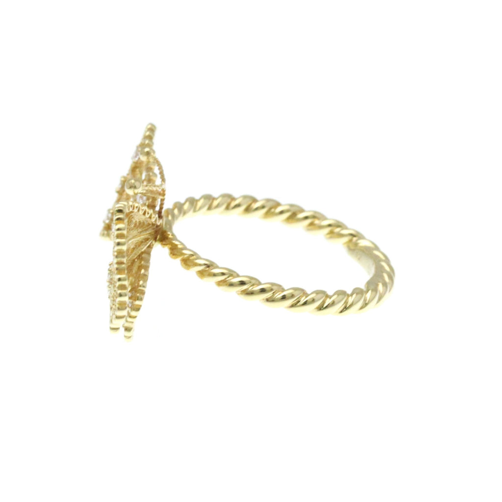 Butterfly Ring 18K Yellow Gold with Diamond