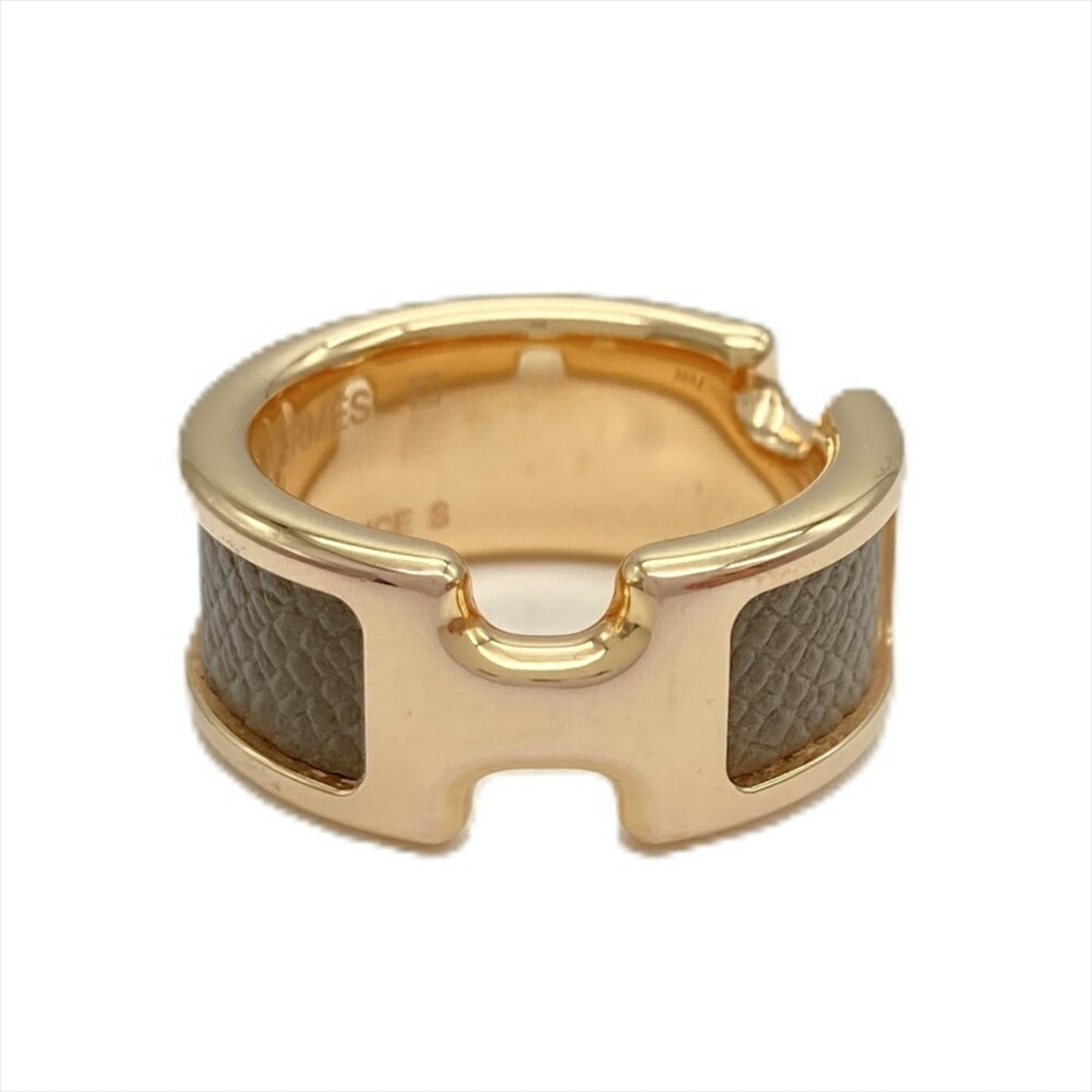 Olympe Ring Epsom Leather and Metal Mini