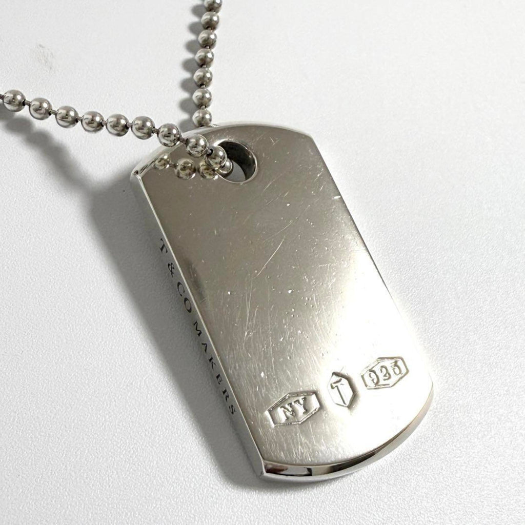 Makers ID Tag Pendant Necklace Sterling Silver