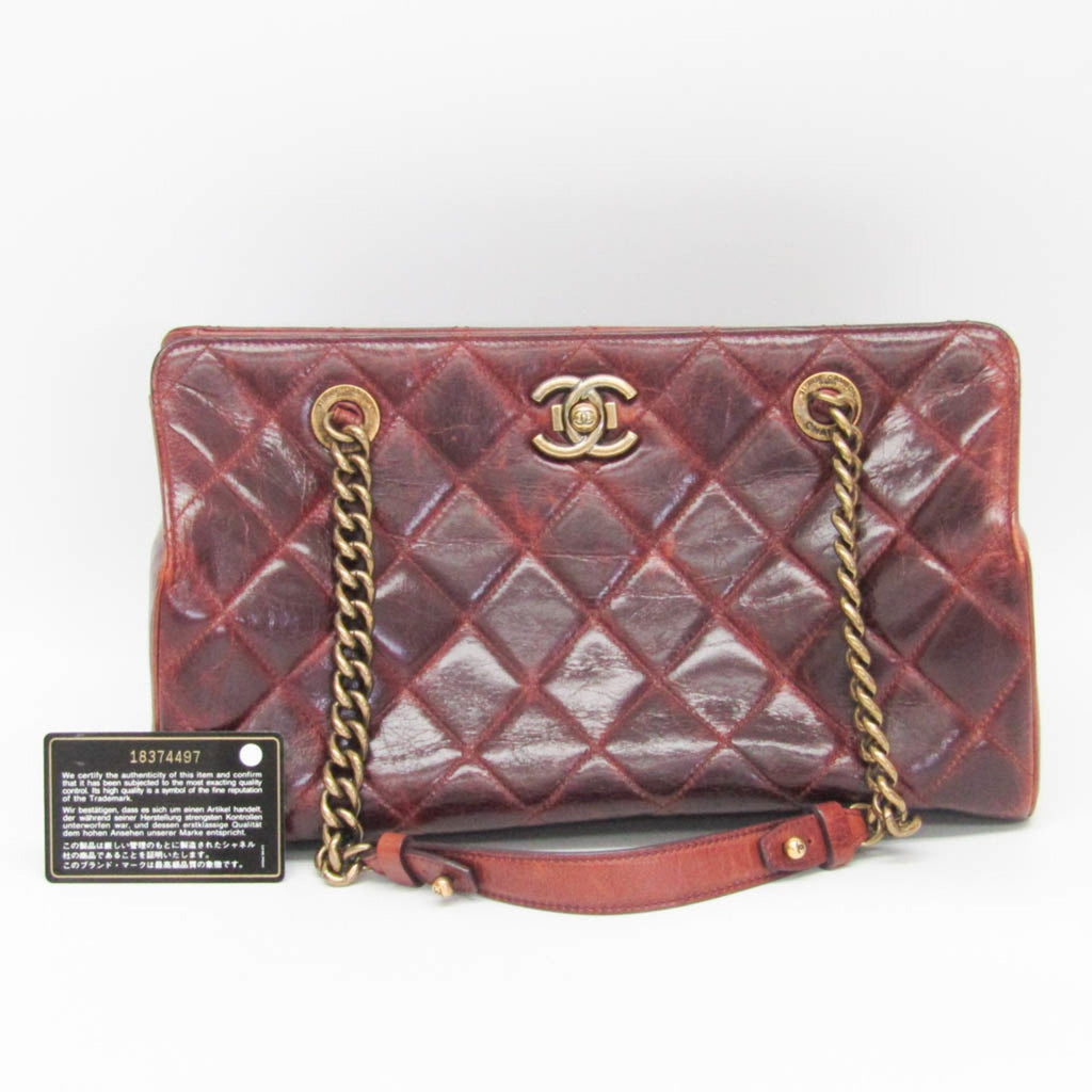 Perfect Edge Tote Quilted Glazed Calfskin Small