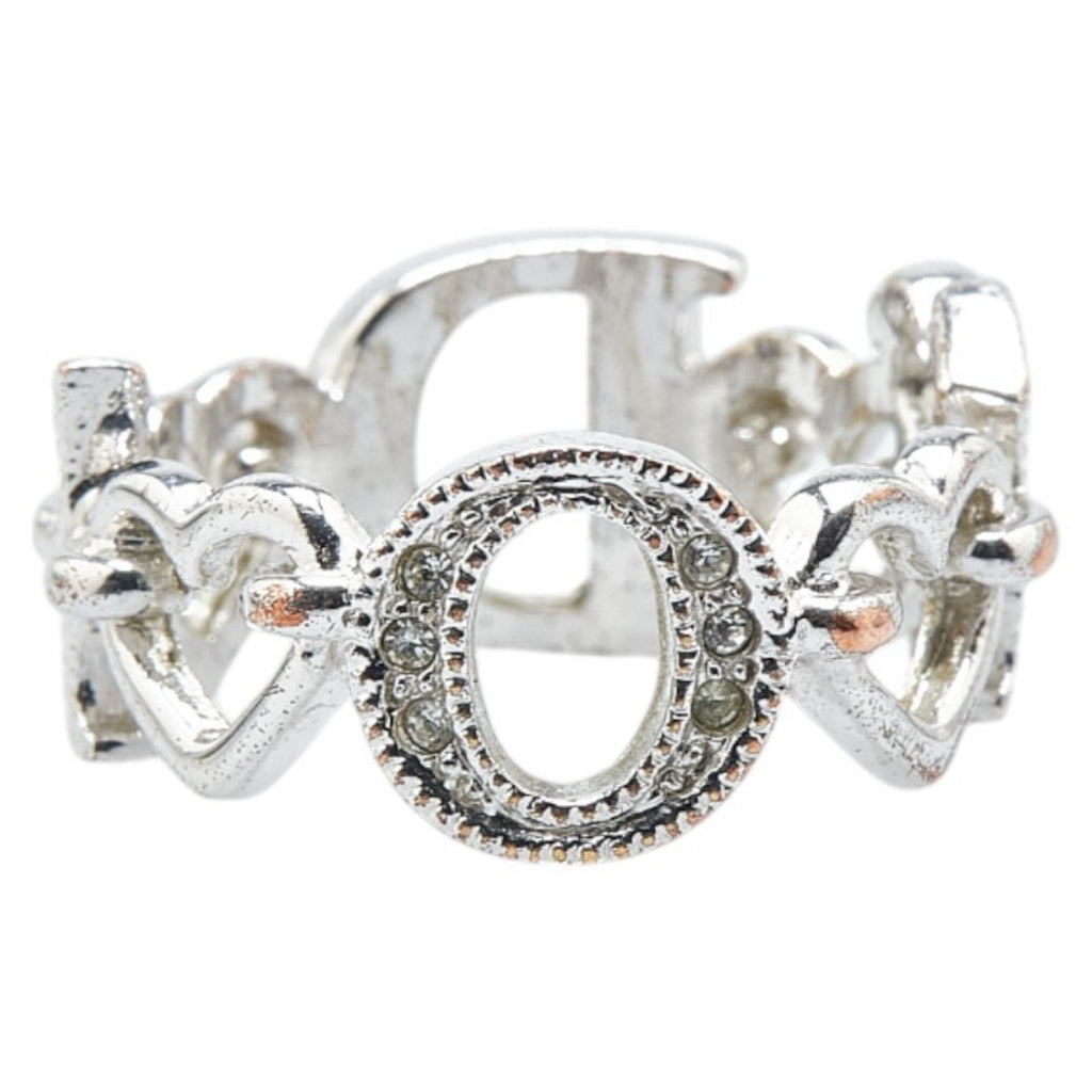 Heart Ring Metal and Rhinestone