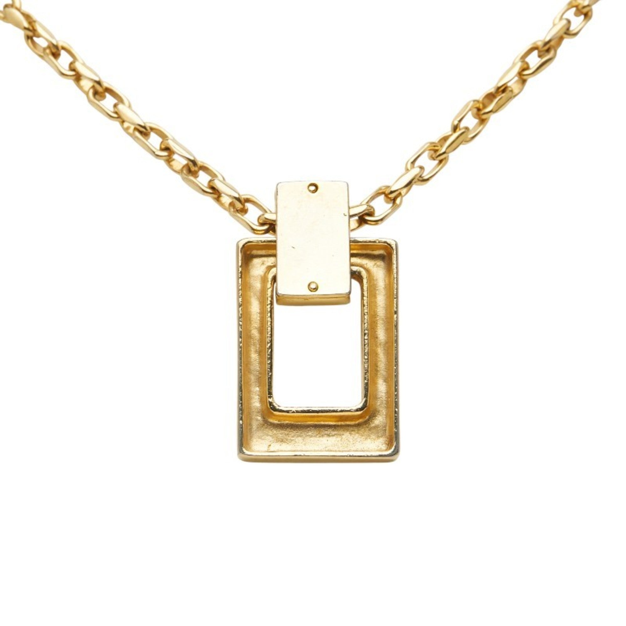Pendant Necklace Gold With Rhinestone