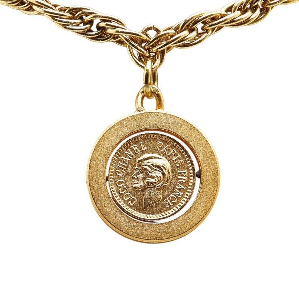 CC Logo Chain Pendant Necklace Metal