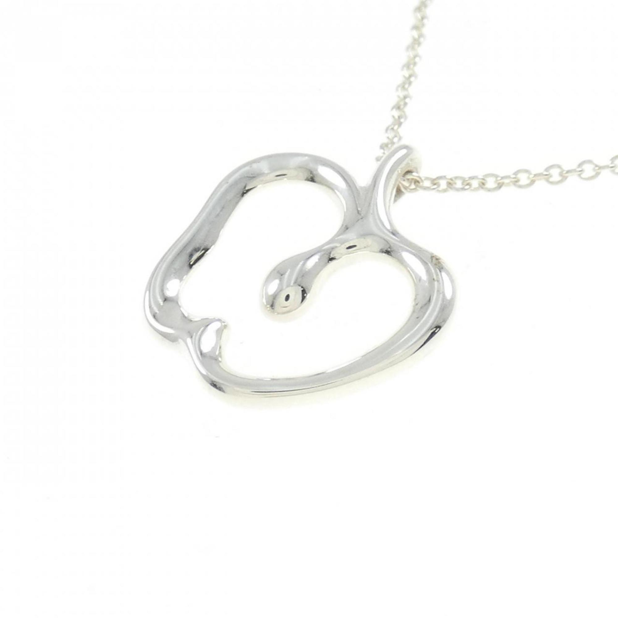 Apple Pendant Necklace Sterling Silver Small