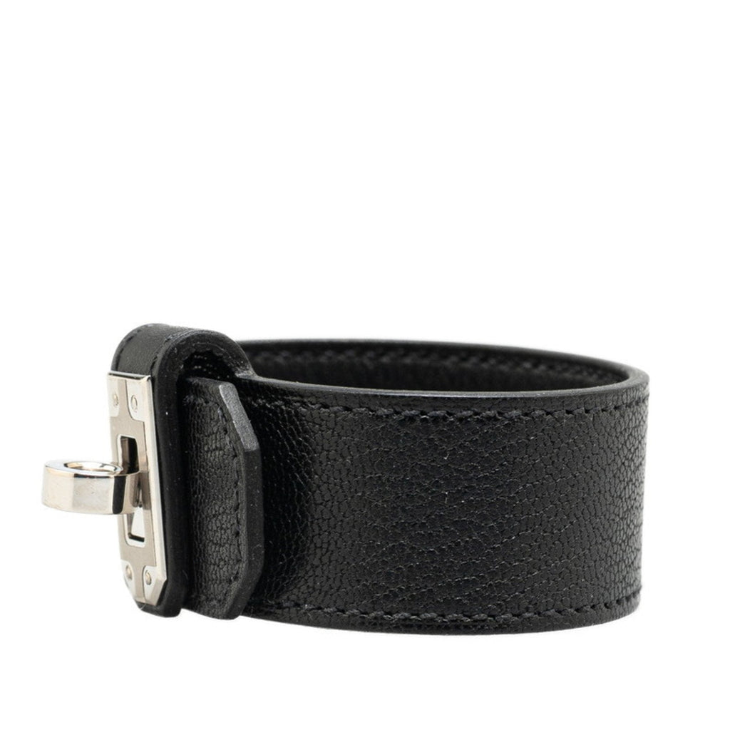 Kelly Bangle Swift Leather Black Bracelet