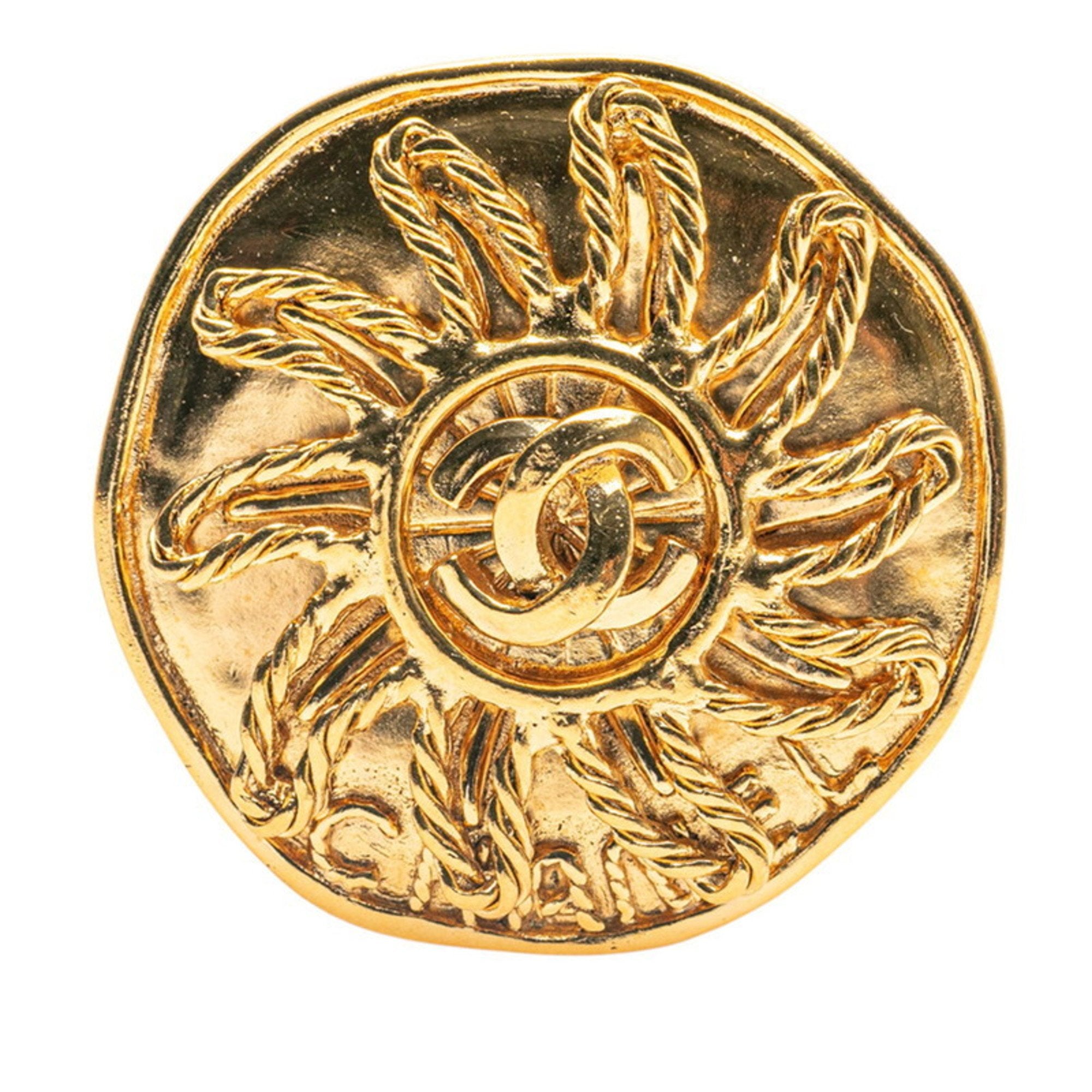 CC Logo Brooch Metal