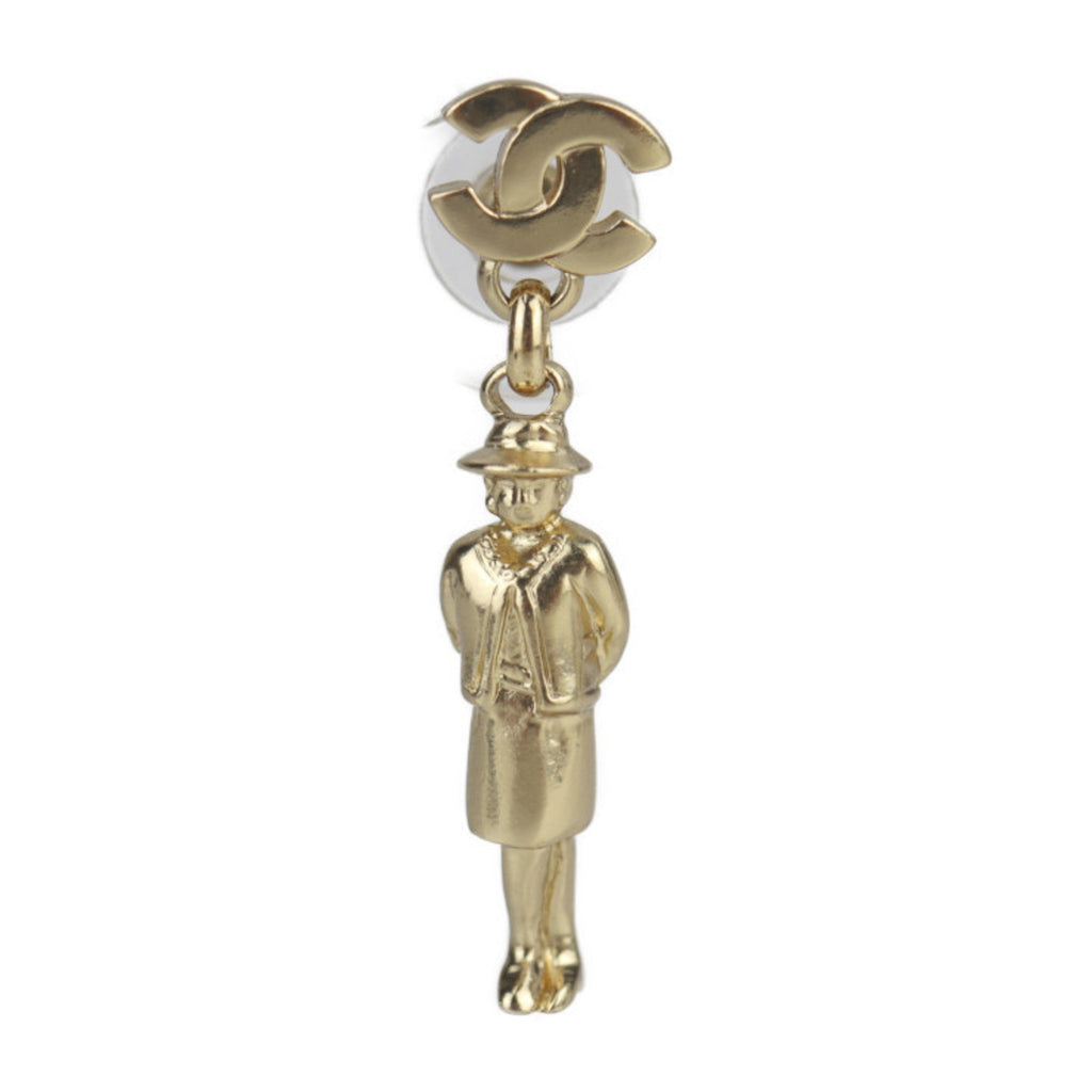 CC Logo Earrings Gold-Tone Metal Gold-Tone Metal