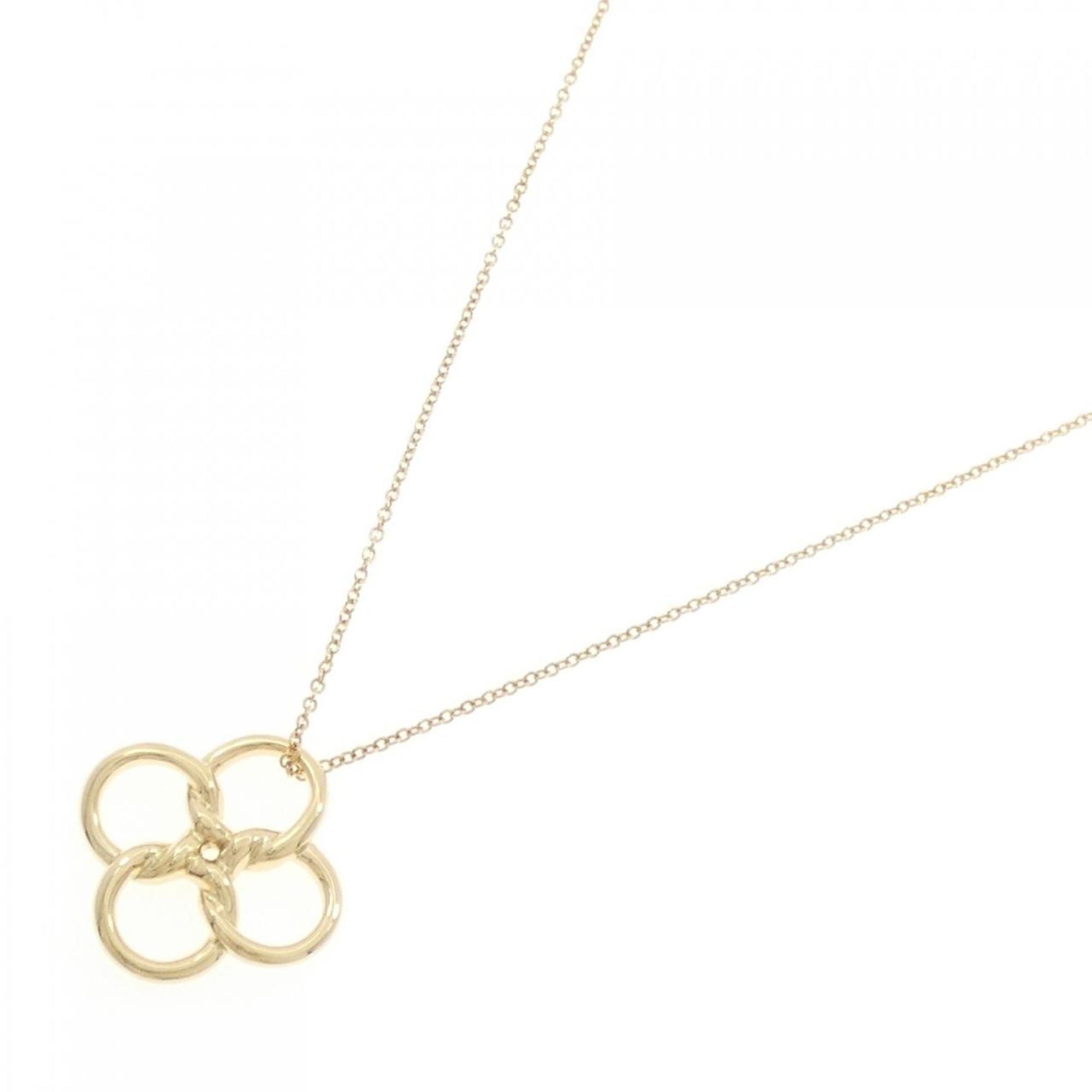 Quadrofolio Pendant Necklace 18K Yellow Gold Small
