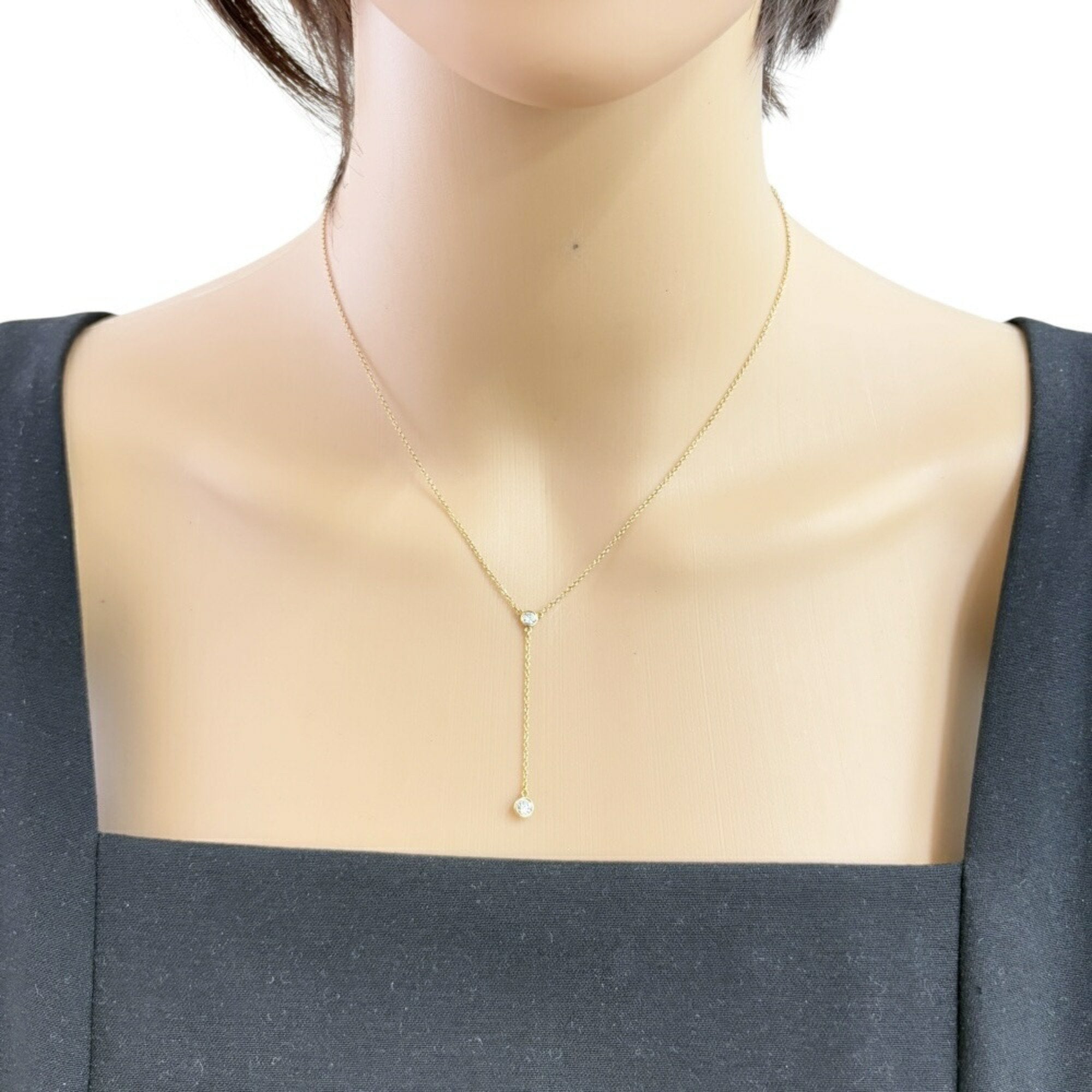 Elsa Peretti Diamonds By The Yard Pendant Necklace and Diamond 0.08CT