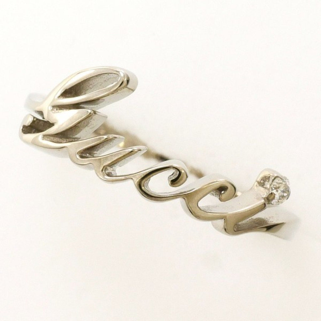 Band Ring 18K White Gold with Diamond