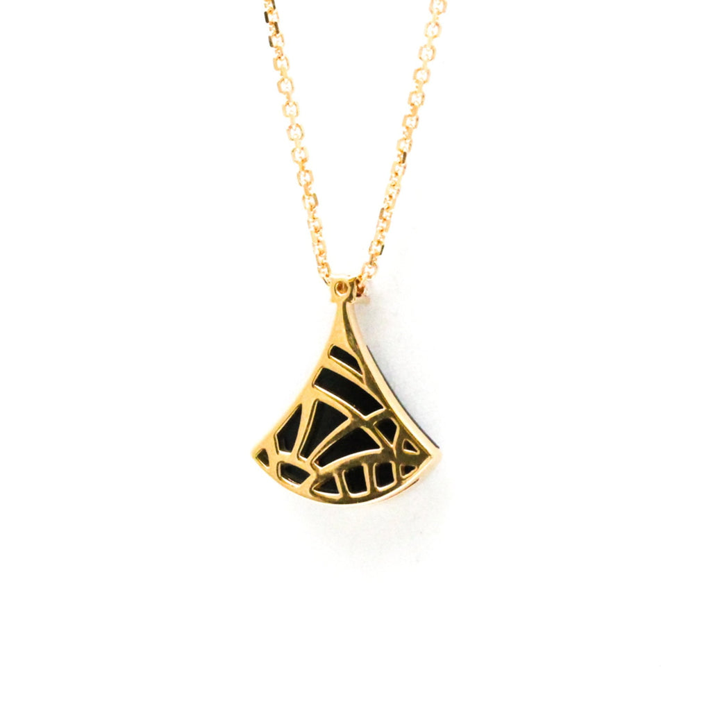 Diva Dream Pendant Necklace 18K Rose Gold with Diamond and Onyx