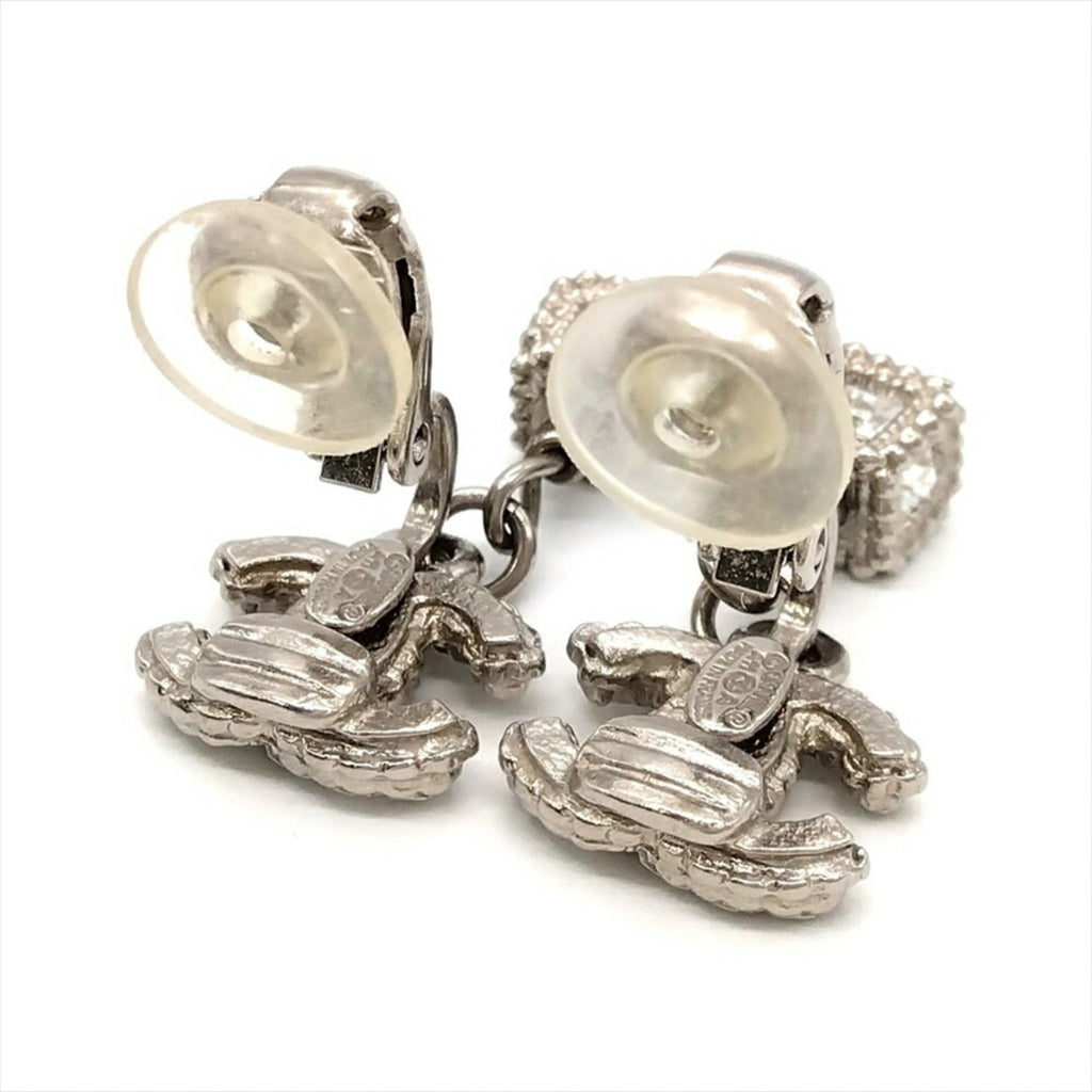 CC Logo Earrings Silver-Tone Metal