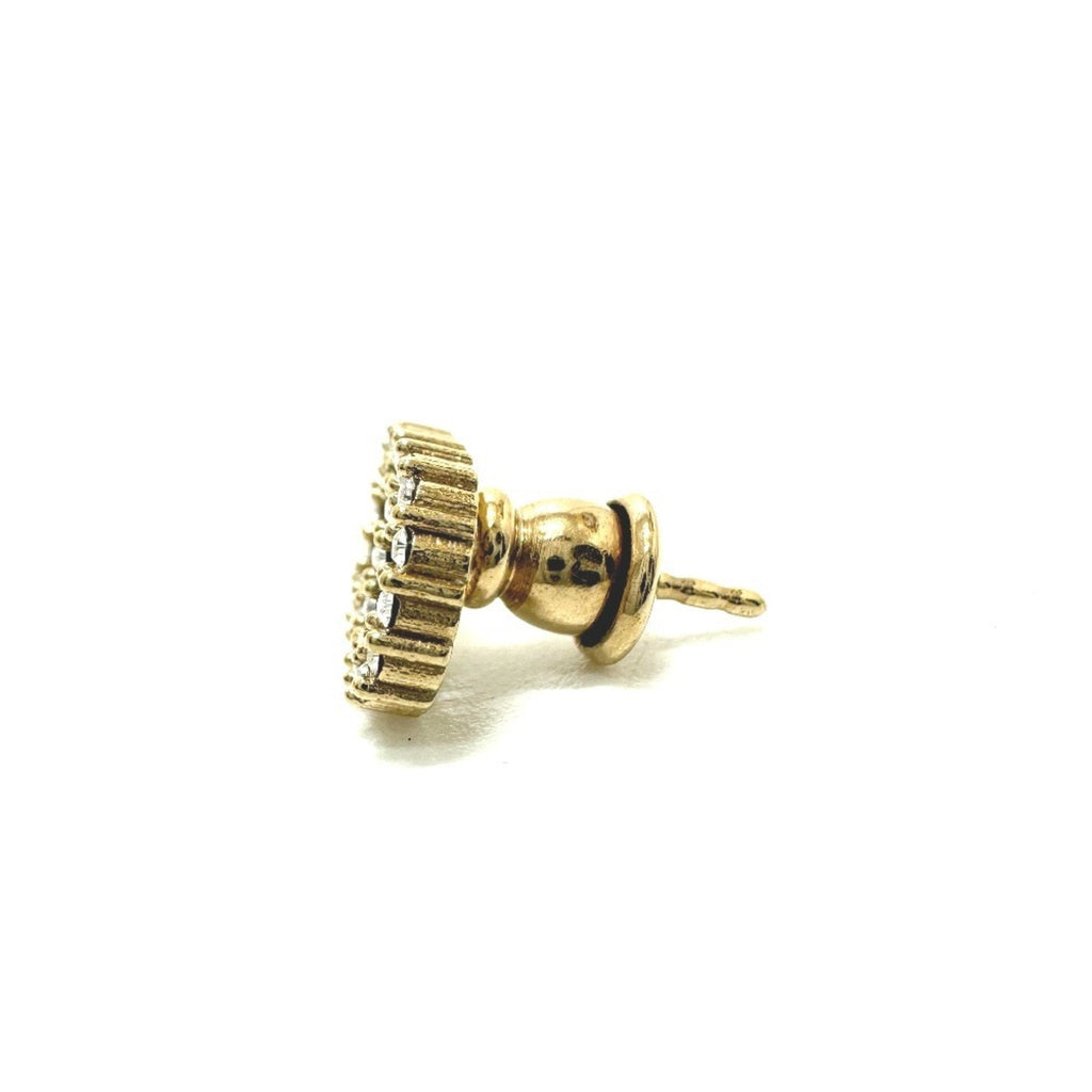 Earrings Crystal Gold-Tone Metal
