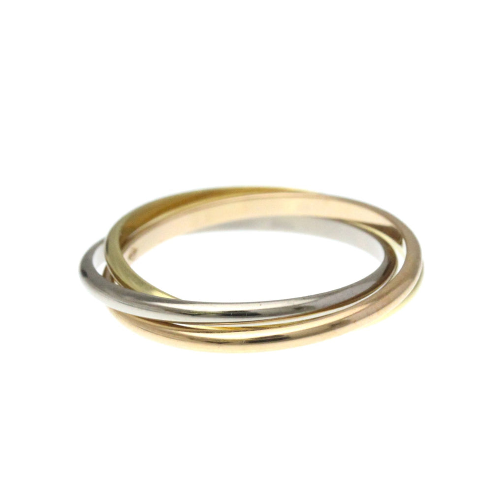 Vendome Louis Cartier Band Ring 18K Tricolor Gold