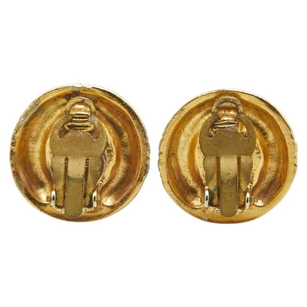CC Logo Clip-On Earrings Metal Gold-Tone Metal