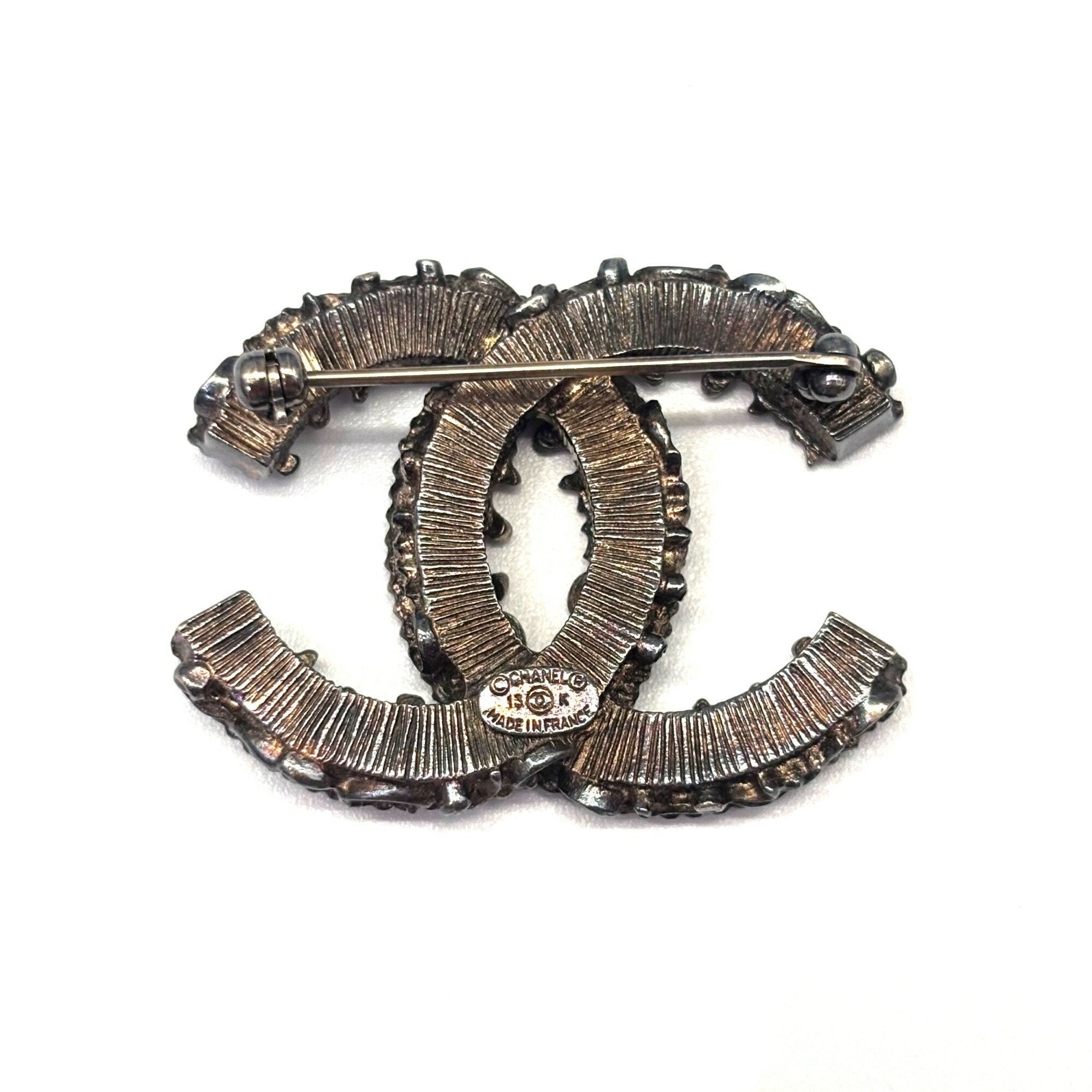 CC Logo Brooch Metal