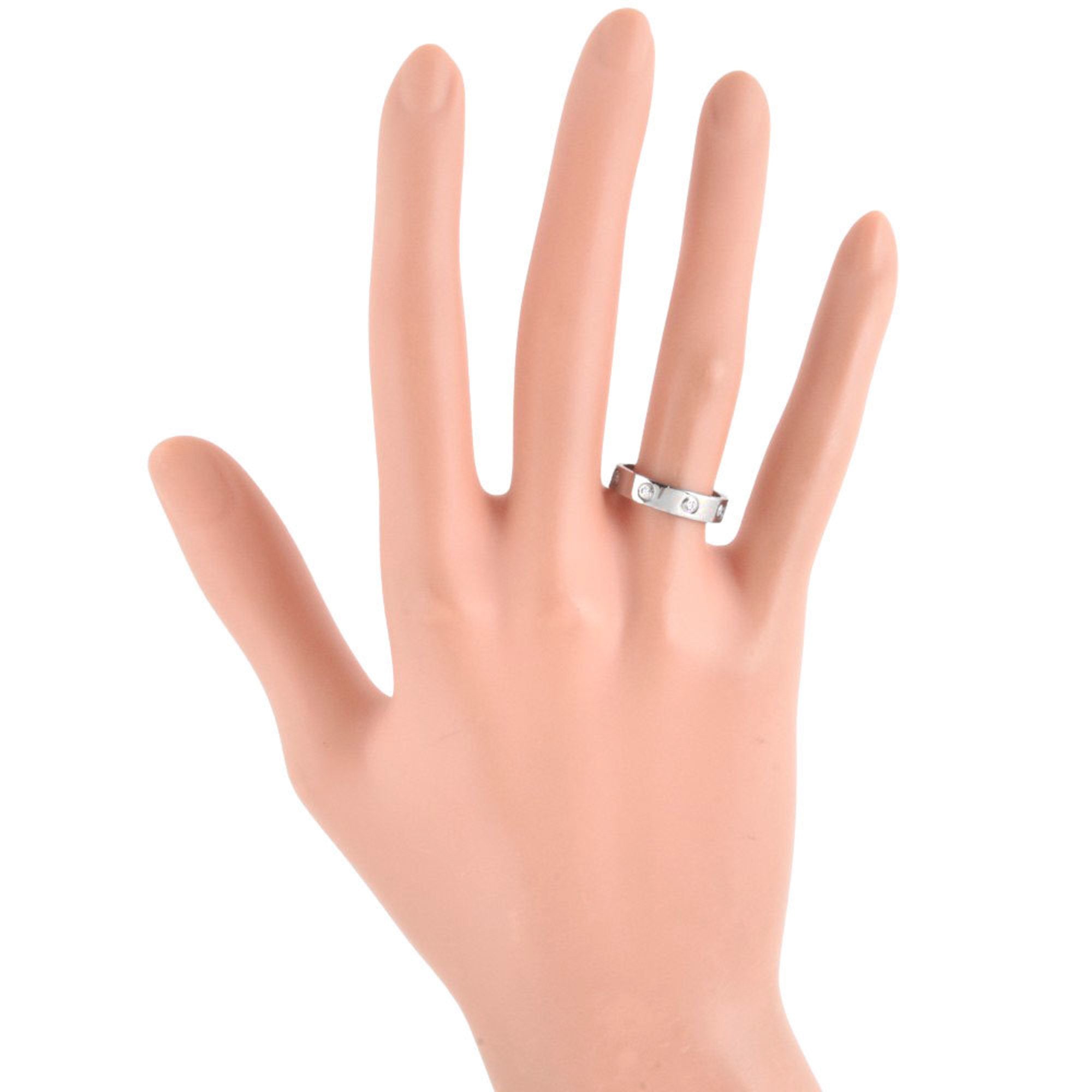 Love Ring 18K White Gold with Diamond Mini