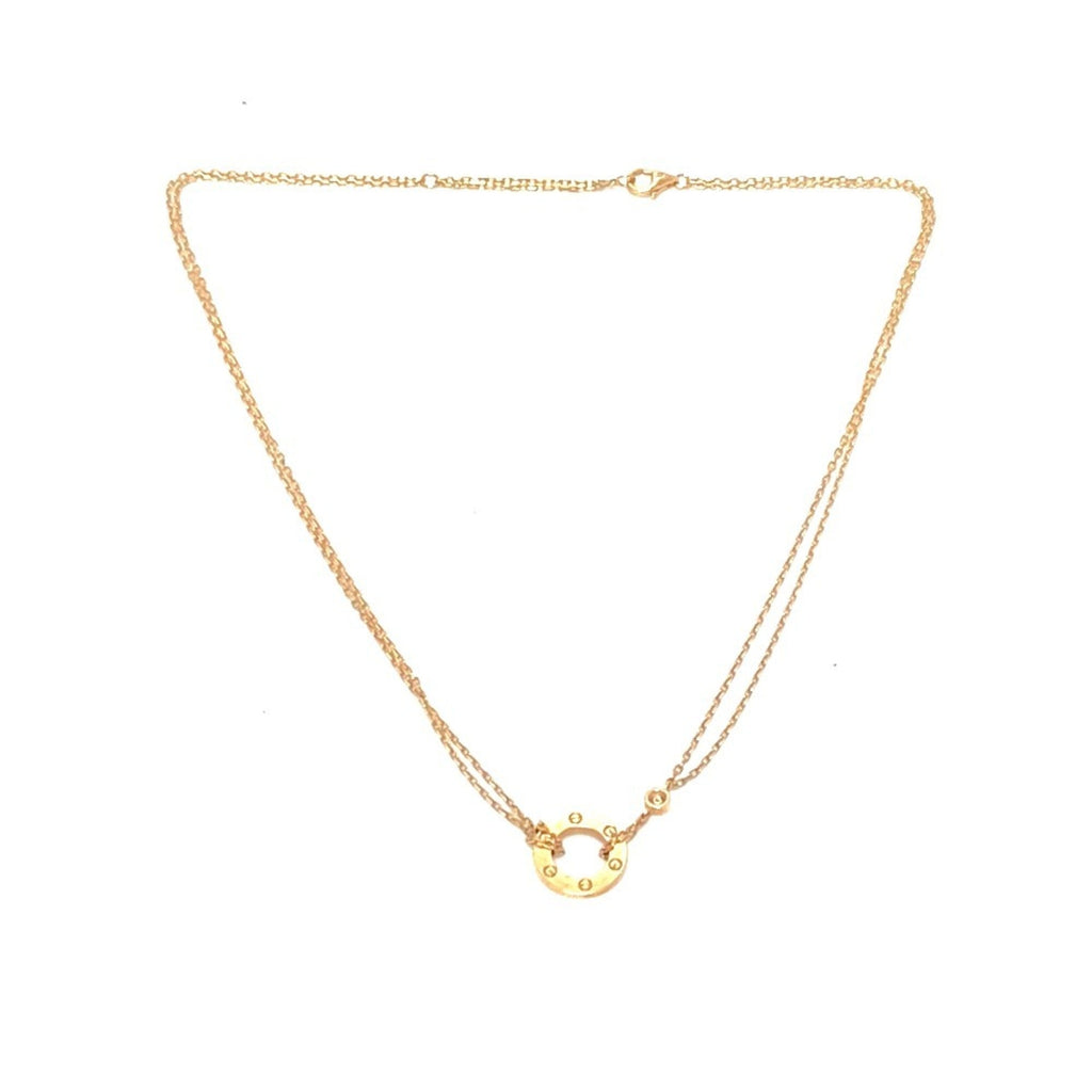 Love Pendant Necklace 18K Rose Gold with Diamond