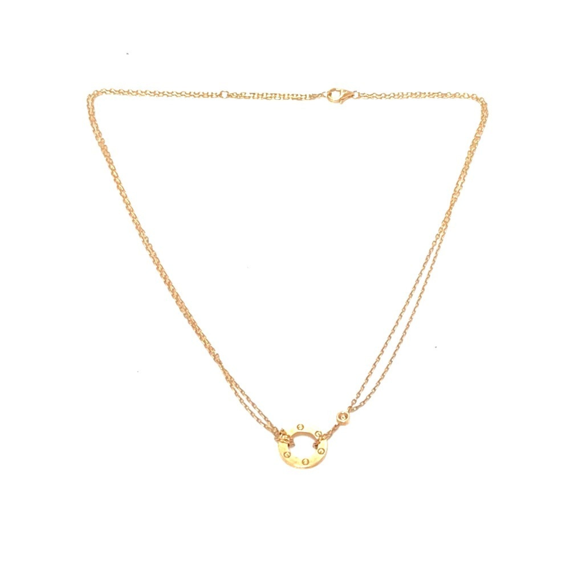 Love Pendant Necklace 18K Rose Gold with Diamond