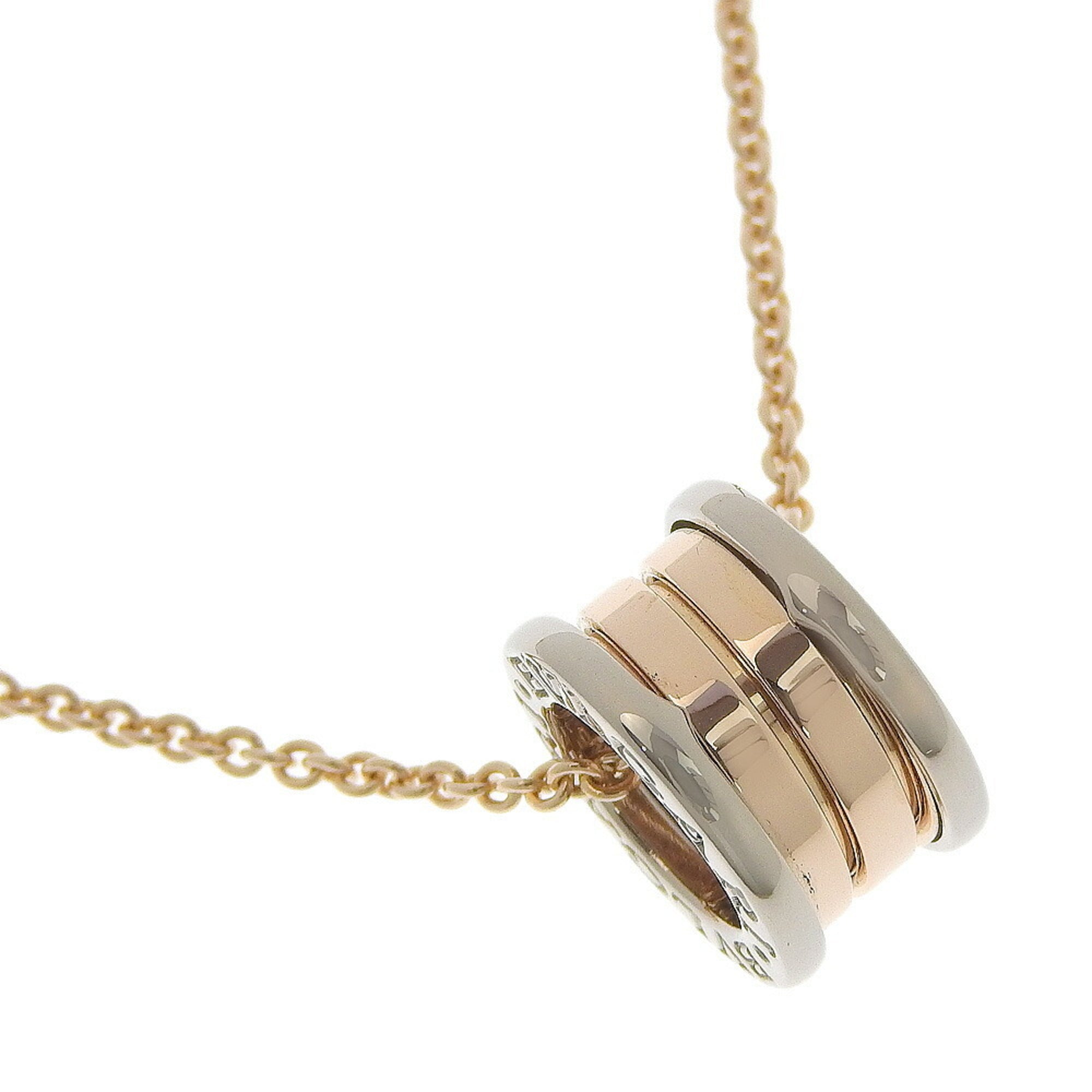 B.Zero1 Pendant Necklace 18K Rose Gold and 18K White Gold