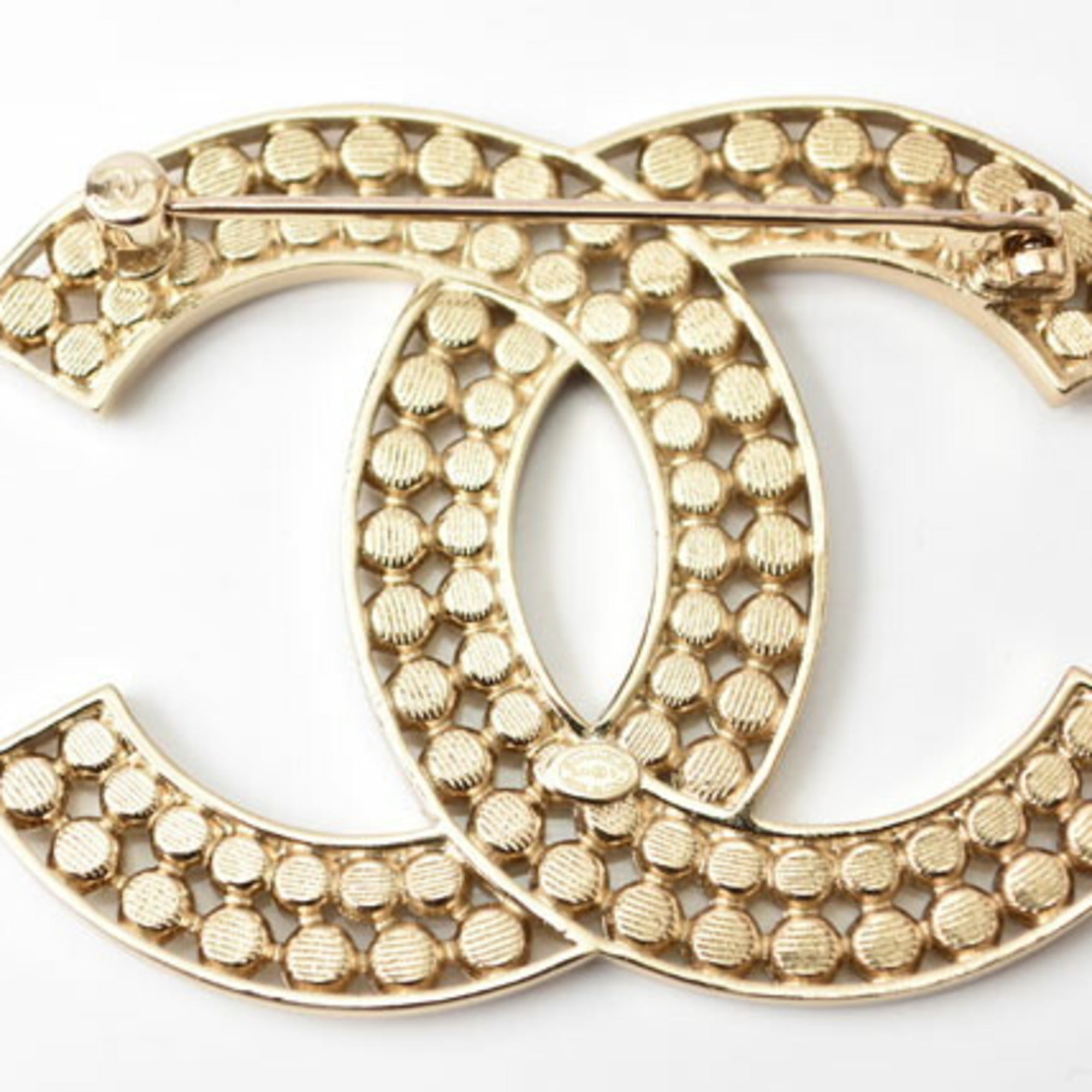 CC Logo Brooch Metal