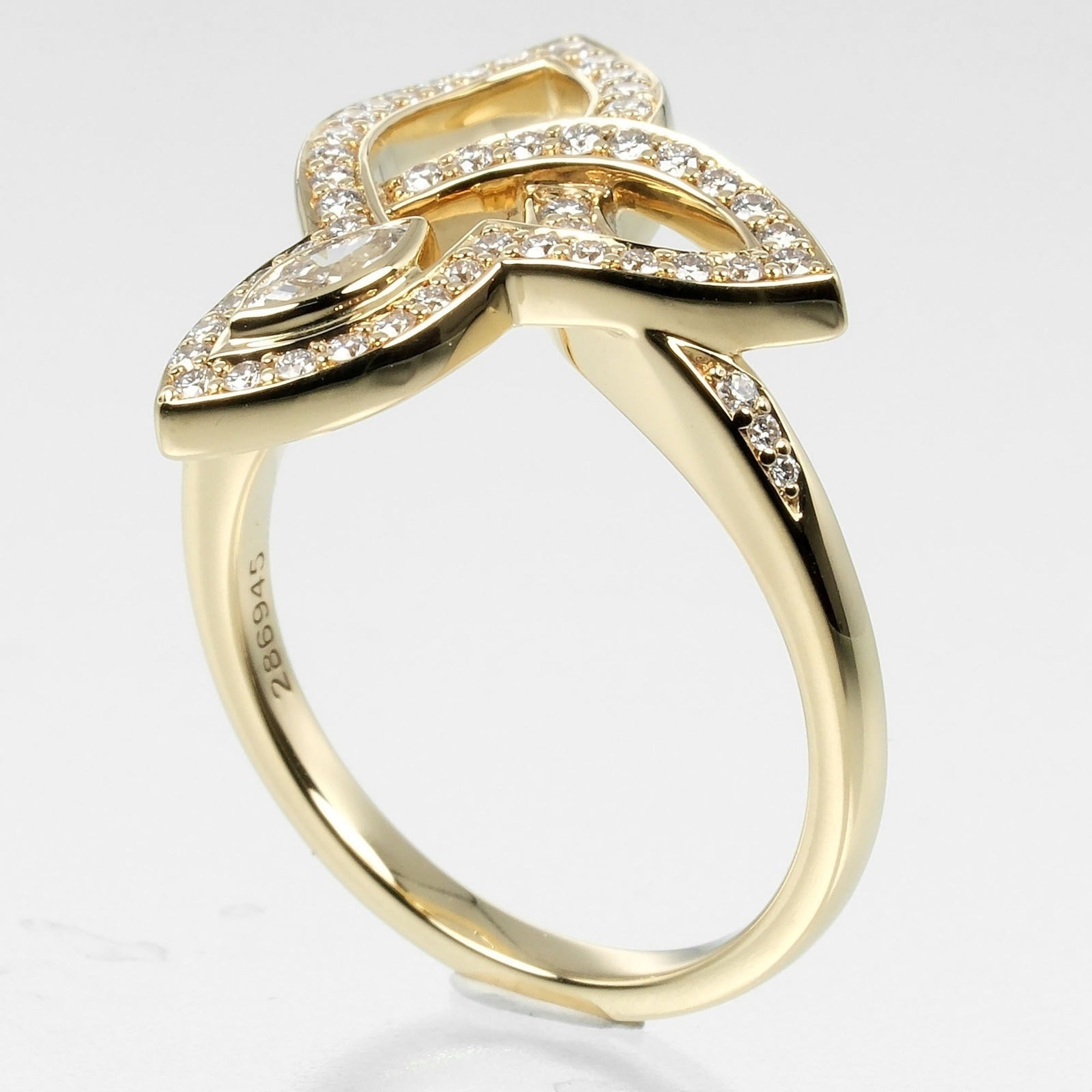 Band Ring 18K Yellow Gold with Diamond