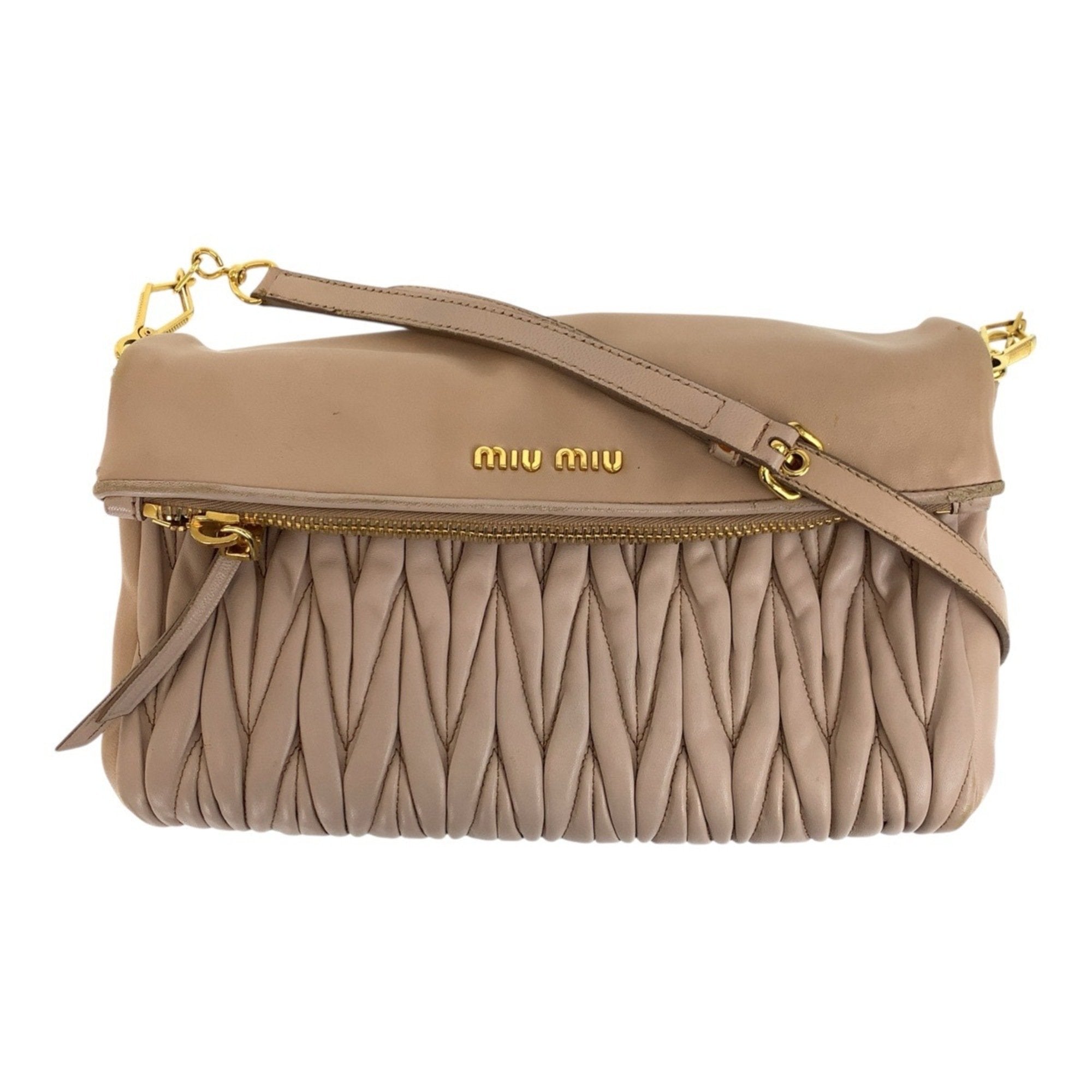 Flap Crossbody Bag Matelasse Leather Small