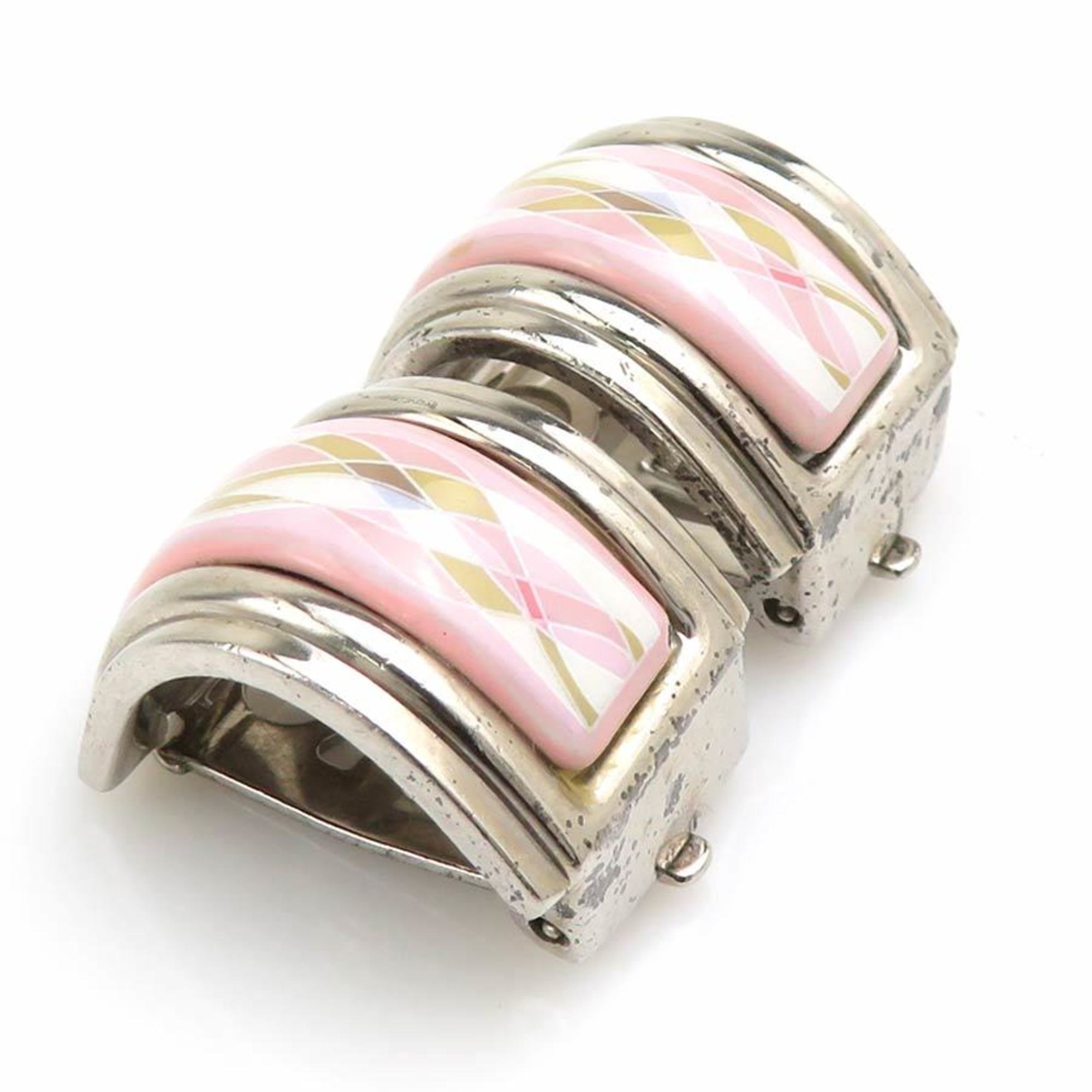Clip-On Earrings Enamel and Metal